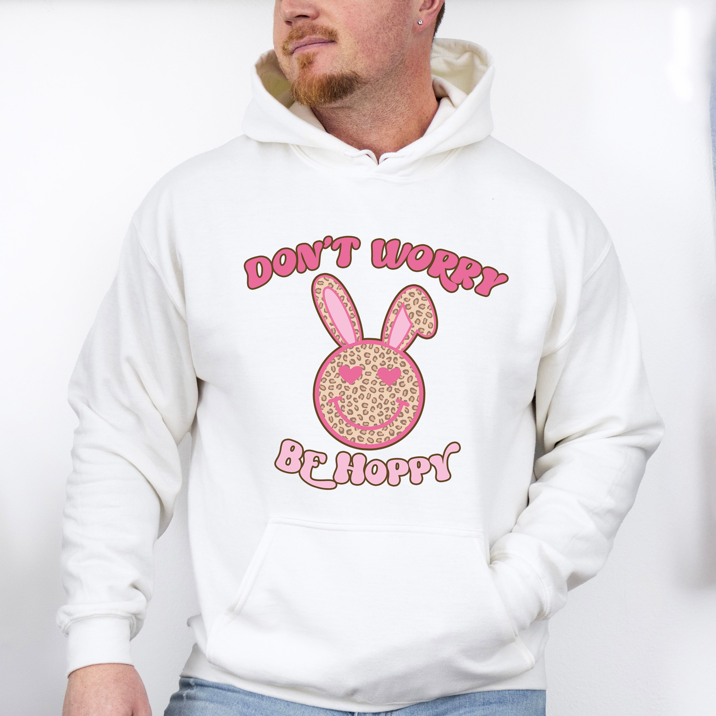 Don't Worry Be Hoppy Easter Day Unisex Crewneck T-Shirt Sweatshirt Hoodie