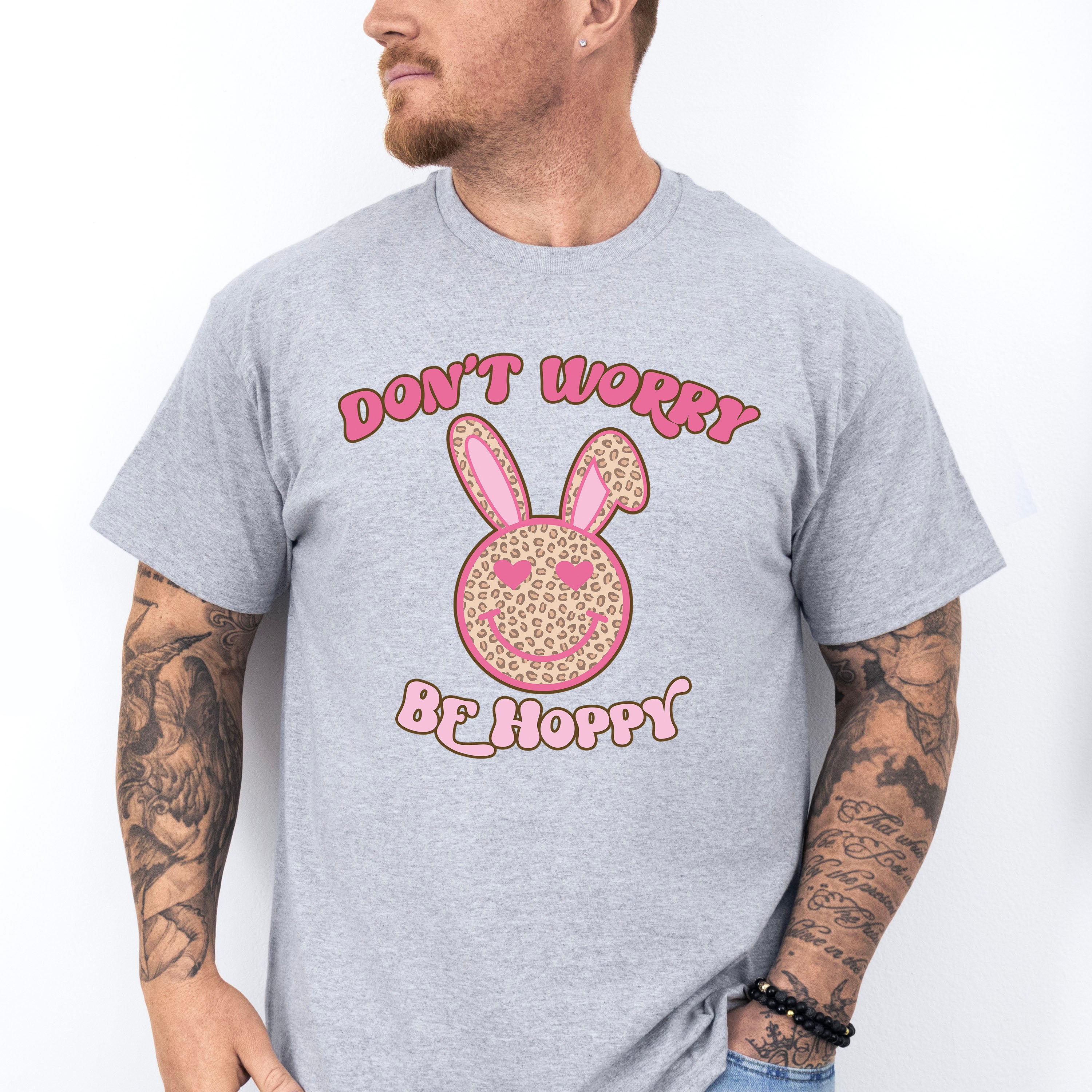 Don't Worry Be Hoppy Easter Day Unisex Crewneck T-Shirt Sweatshirt Hoodie