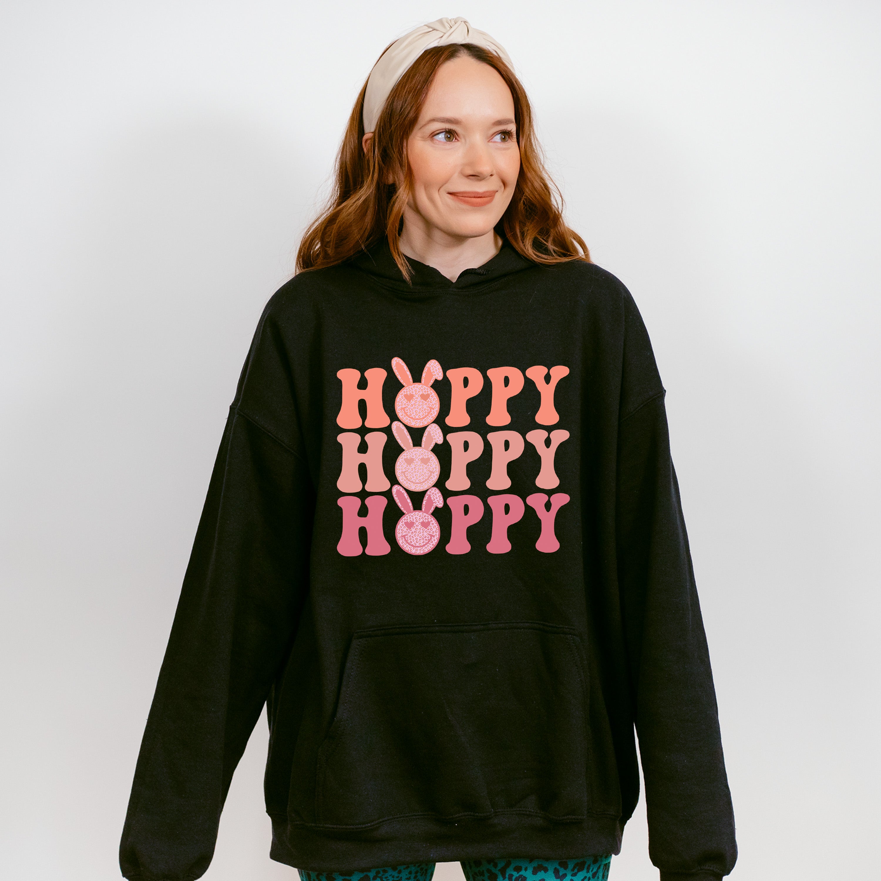 Smiley Hoppy Hoppy Hoppy Easter Day Unisex Crewneck T-Shirt Sweatshirt Hoodie