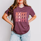 Smiley Hoppy Hoppy Hoppy Easter Day Unisex Crewneck T-Shirt Sweatshirt Hoodie