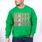 Smiley Hoppy Hoppy Hoppy Easter Day Unisex Crewneck T-Shirt Sweatshirt Hoodie