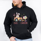 Eggs-cavator Easter Day Unisex Crewneck T-Shirt Sweatshirt Hoodie