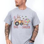 Eggs-cavator Easter Day Unisex Crewneck T-Shirt Sweatshirt Hoodie