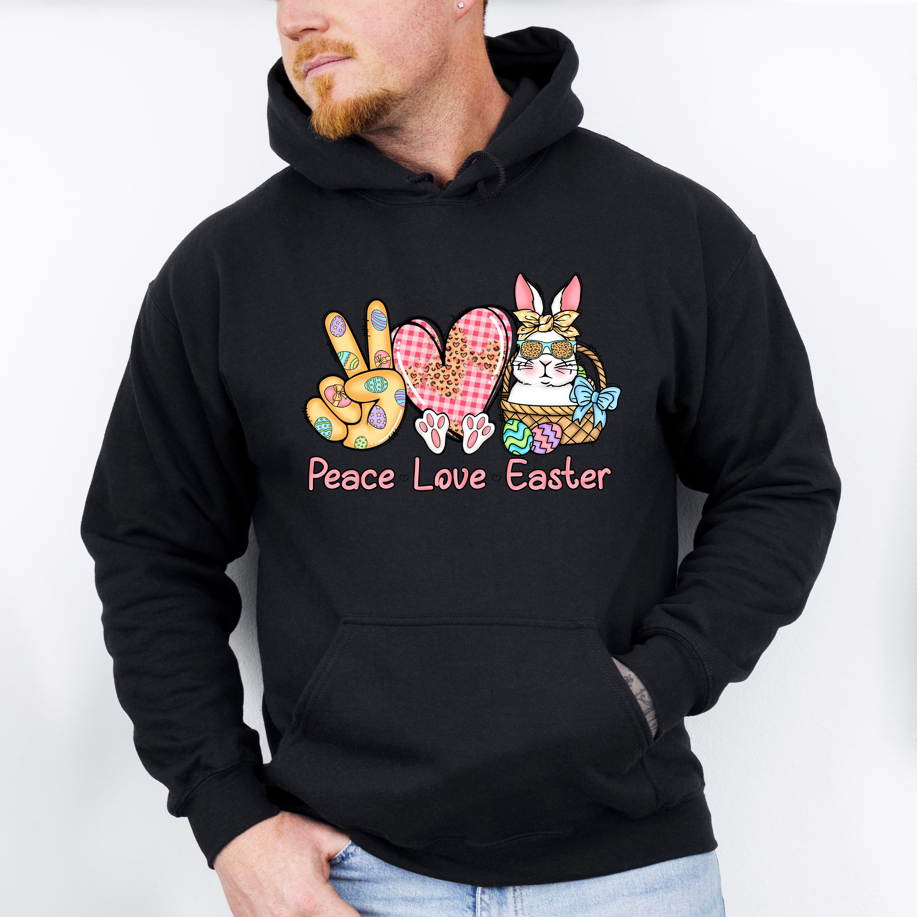 Peace Love Easter Easter Day Unisex Crewneck T-Shirt Sweatshirt Hoodie