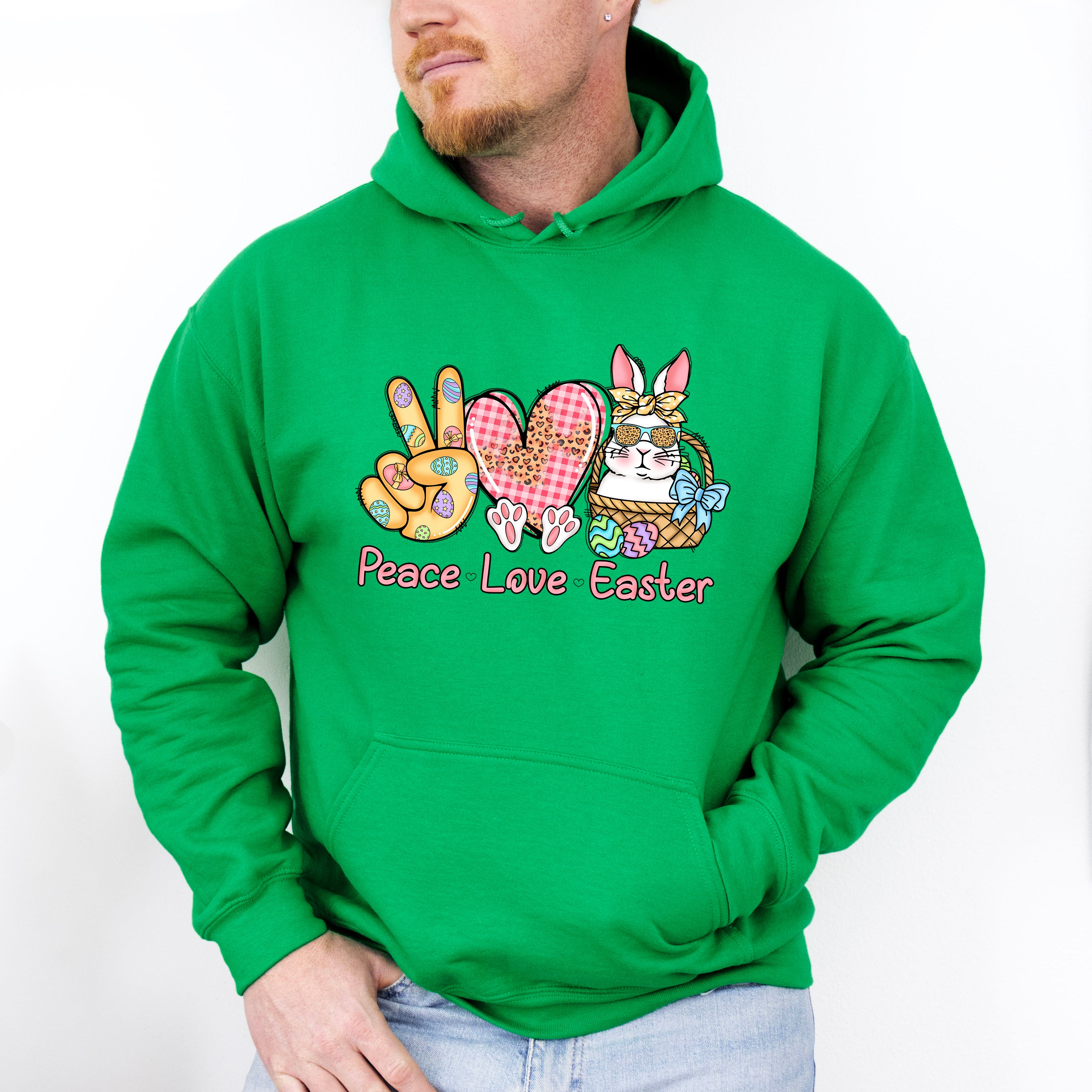 Peace Love Easter Easter Day Unisex Crewneck T-Shirt Sweatshirt Hoodie