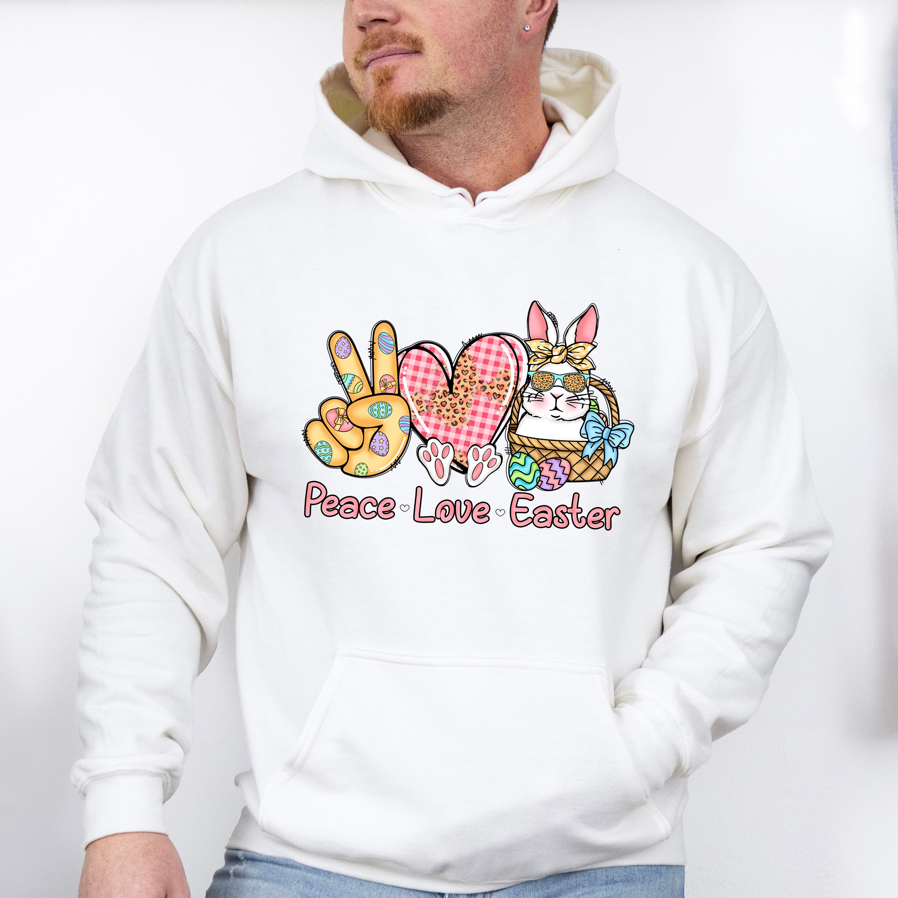 Peace Love Easter Easter Day Unisex Crewneck T-Shirt Sweatshirt Hoodie
