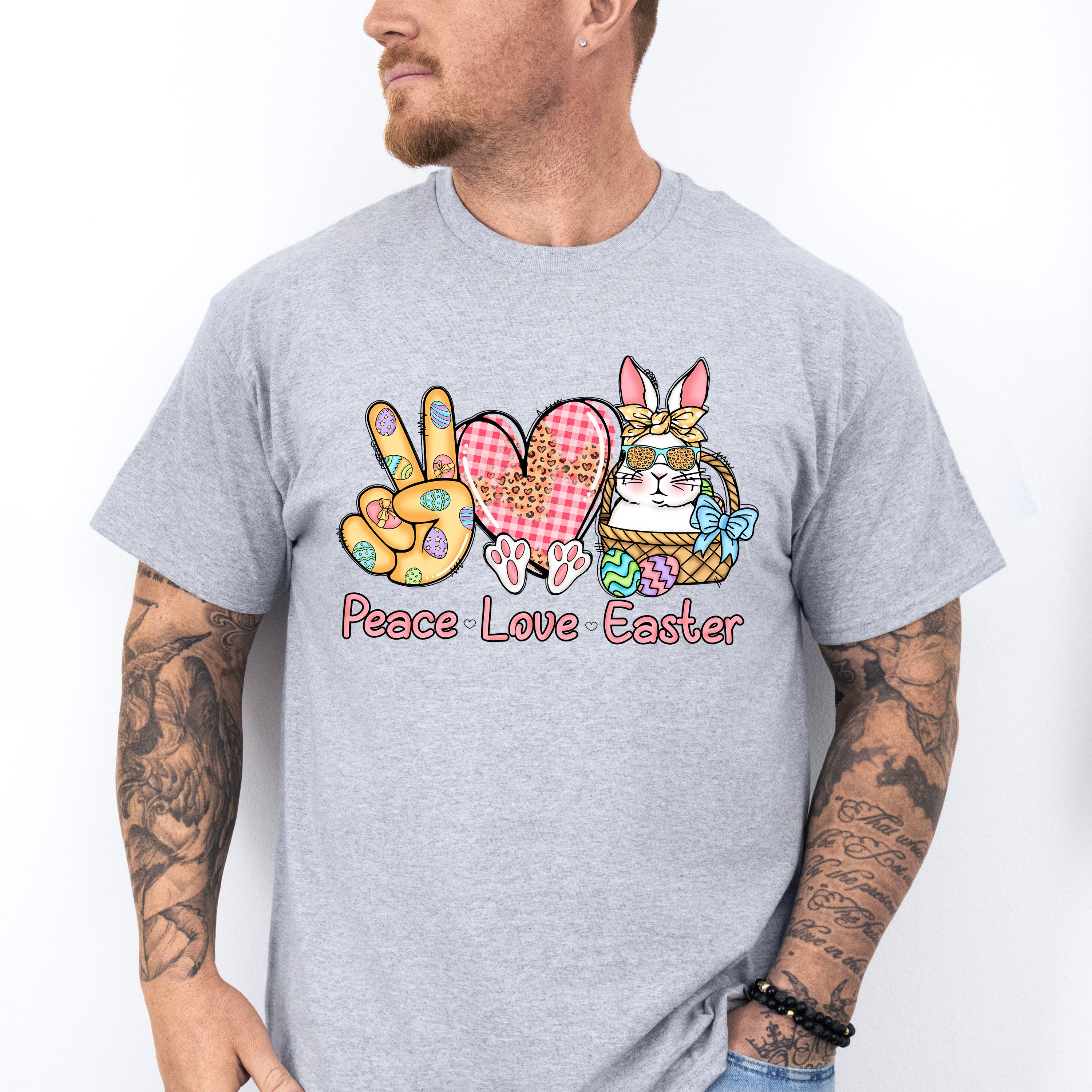 Peace Love Easter Easter Day Unisex Crewneck T-Shirt Sweatshirt Hoodie