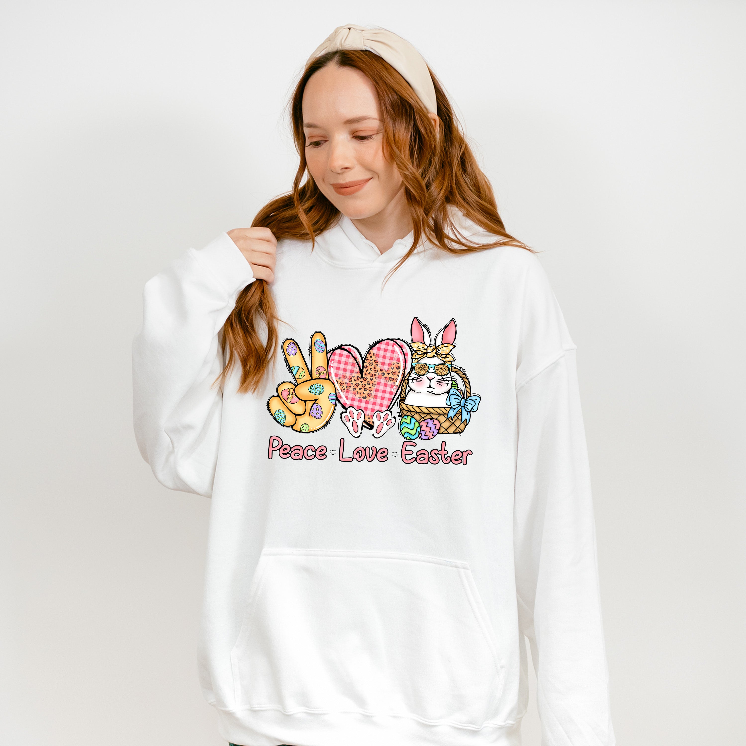 Peace Love Easter Easter Day Unisex Crewneck T-Shirt Sweatshirt Hoodie