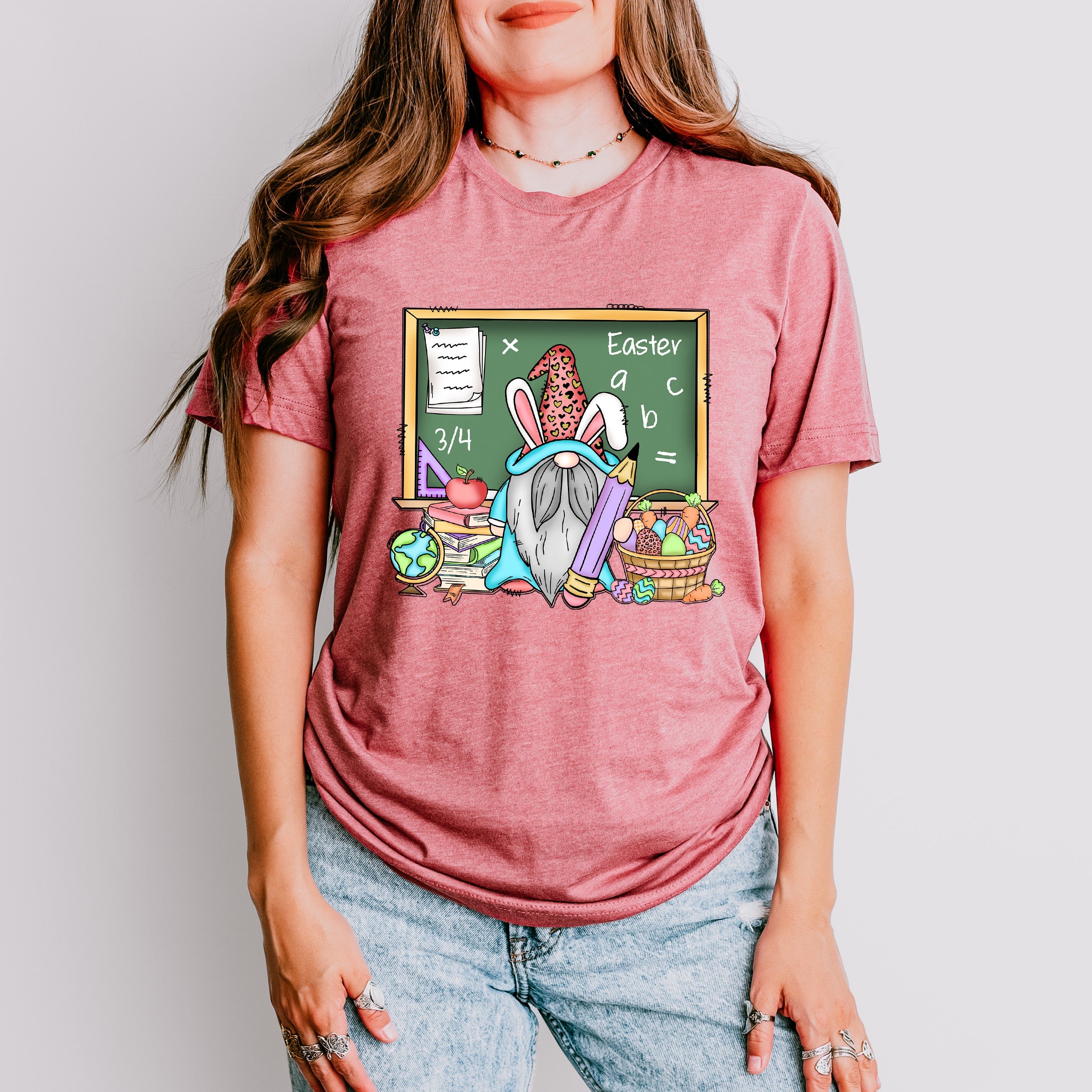 Gnomie Teacher Easter Day Unisex Crewneck T-Shirt Sweatshirt Hoodie
