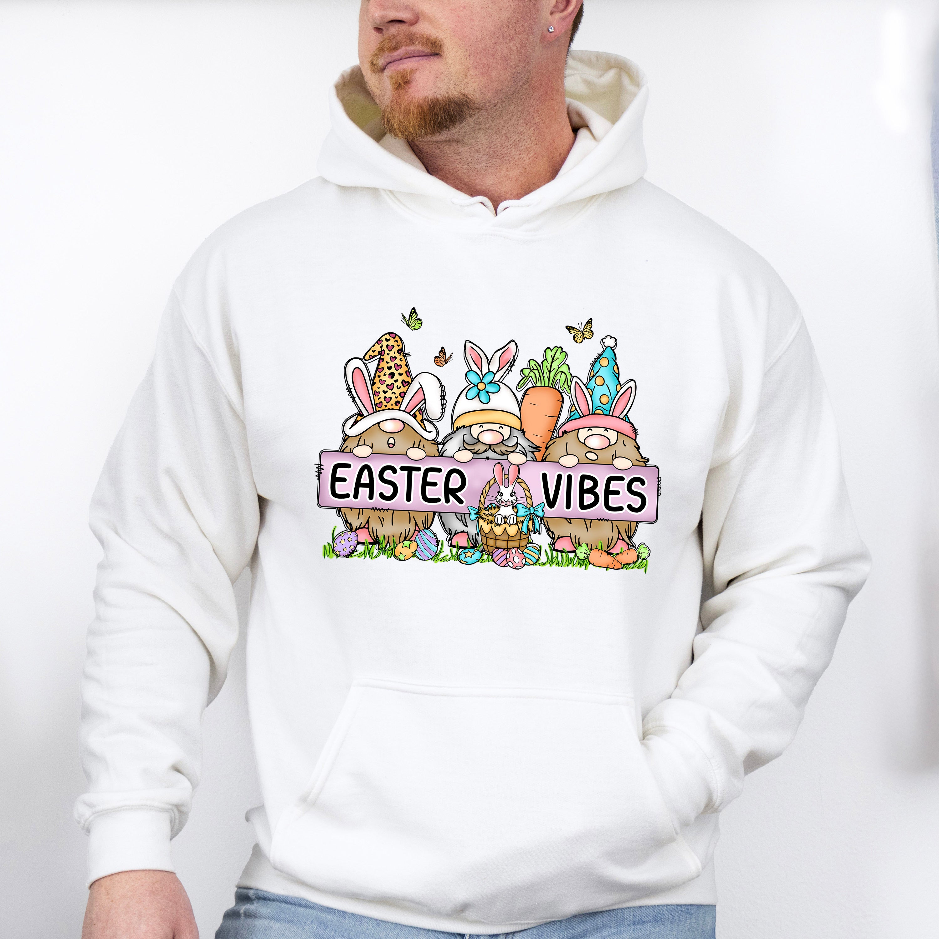 Gnomies Easter Vibes Easter Day Unisex Crewneck T-Shirt Sweatshirt Hoodie
