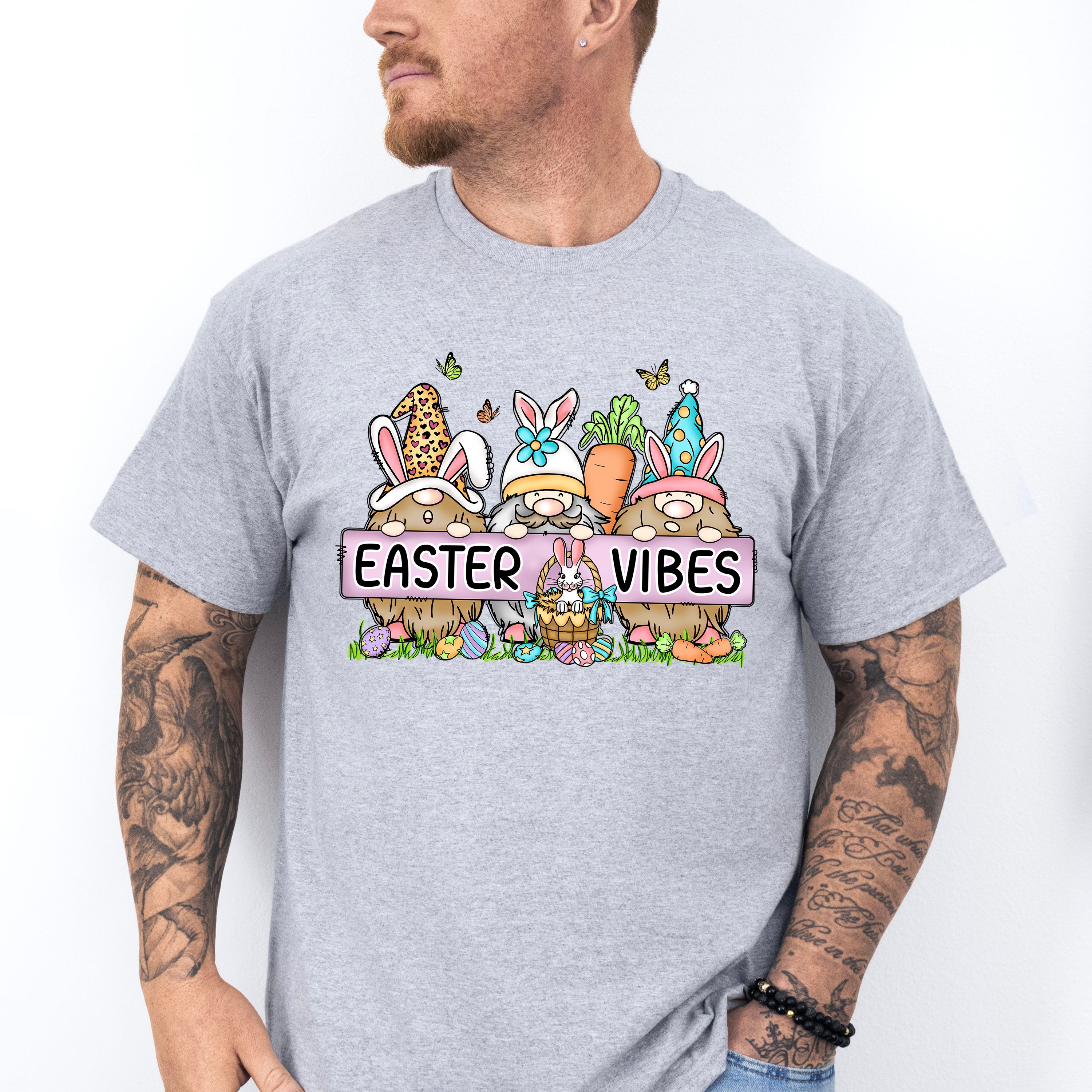 Gnomies Easter Vibes Easter Day Unisex Crewneck T-Shirt Sweatshirt Hoodie