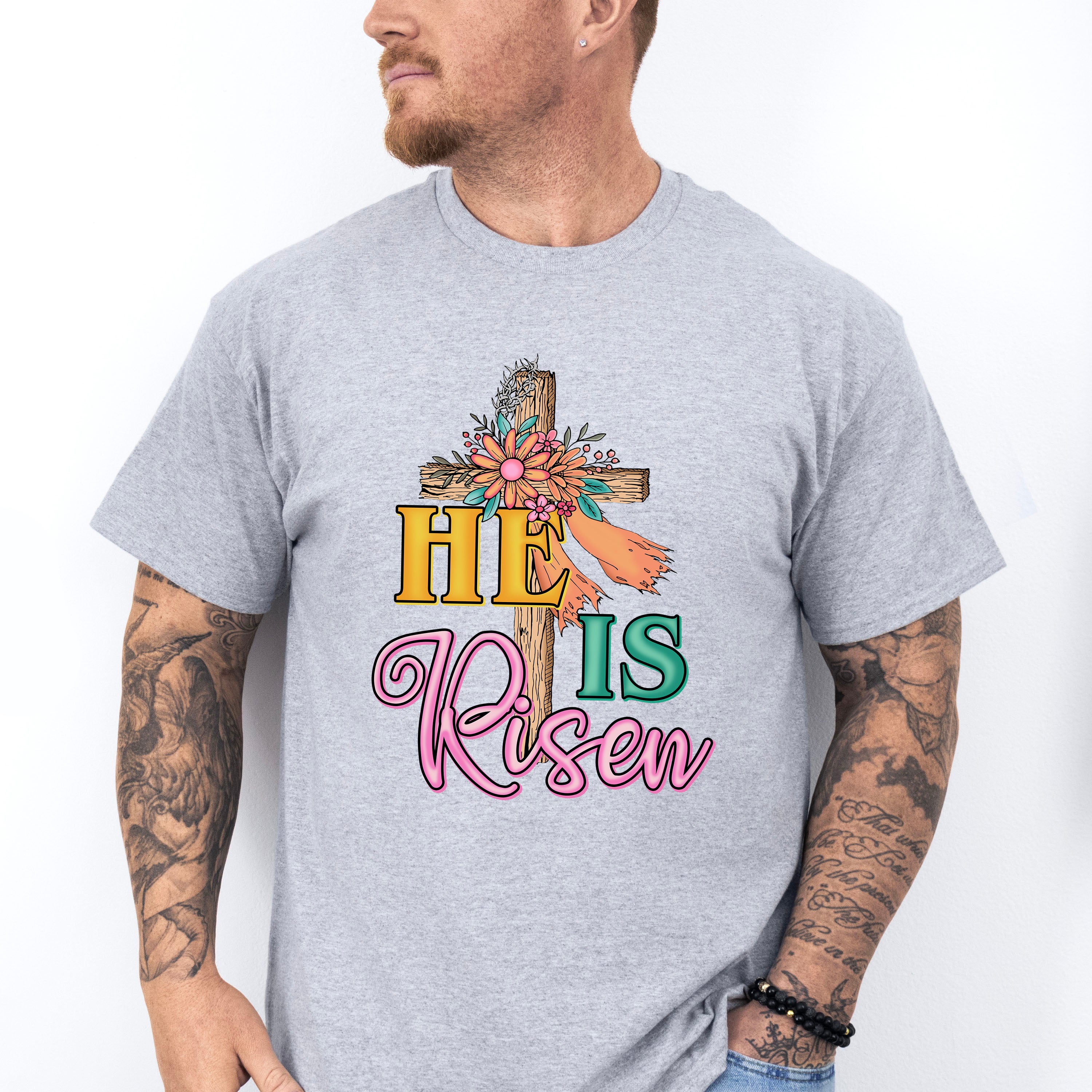 He Is Risen Easter Day Unisex Crewneck T-Shirt Sweatshirt Hoodie