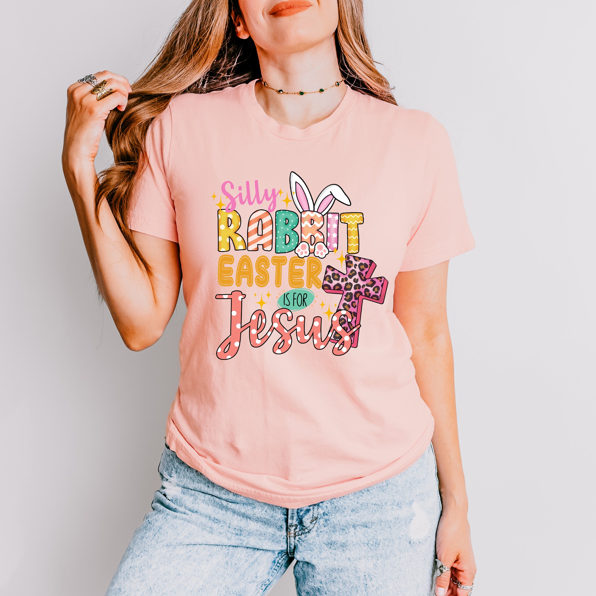 Silly Rabbit Easter Is For Jesus Easter Day Unisex Crewneck T-Shirt Sweatshirt Hoodie