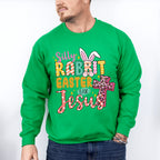 Silly Rabbit Easter Is For Jesus Easter Day Unisex Crewneck T-Shirt Sweatshirt Hoodie