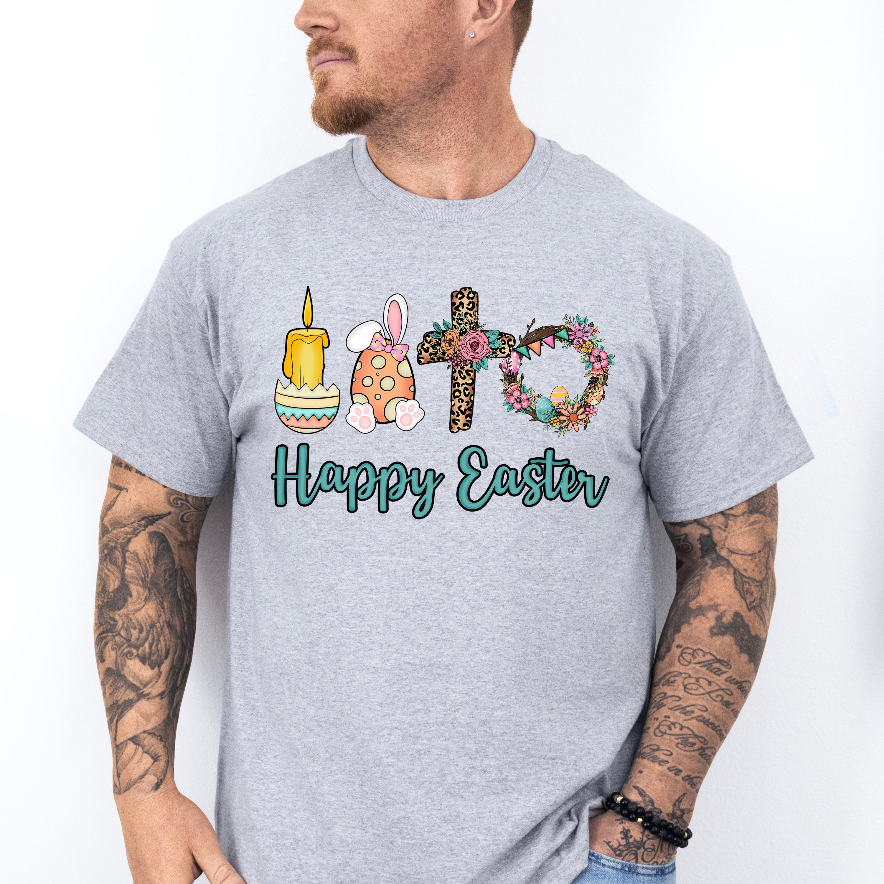 Happy Easter Christianity Easter Day Unisex Crewneck T-Shirt Sweatshirt Hoodie