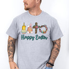 Happy Easter Christianity Easter Day Unisex Crewneck T-Shirt Sweatshirt Hoodie