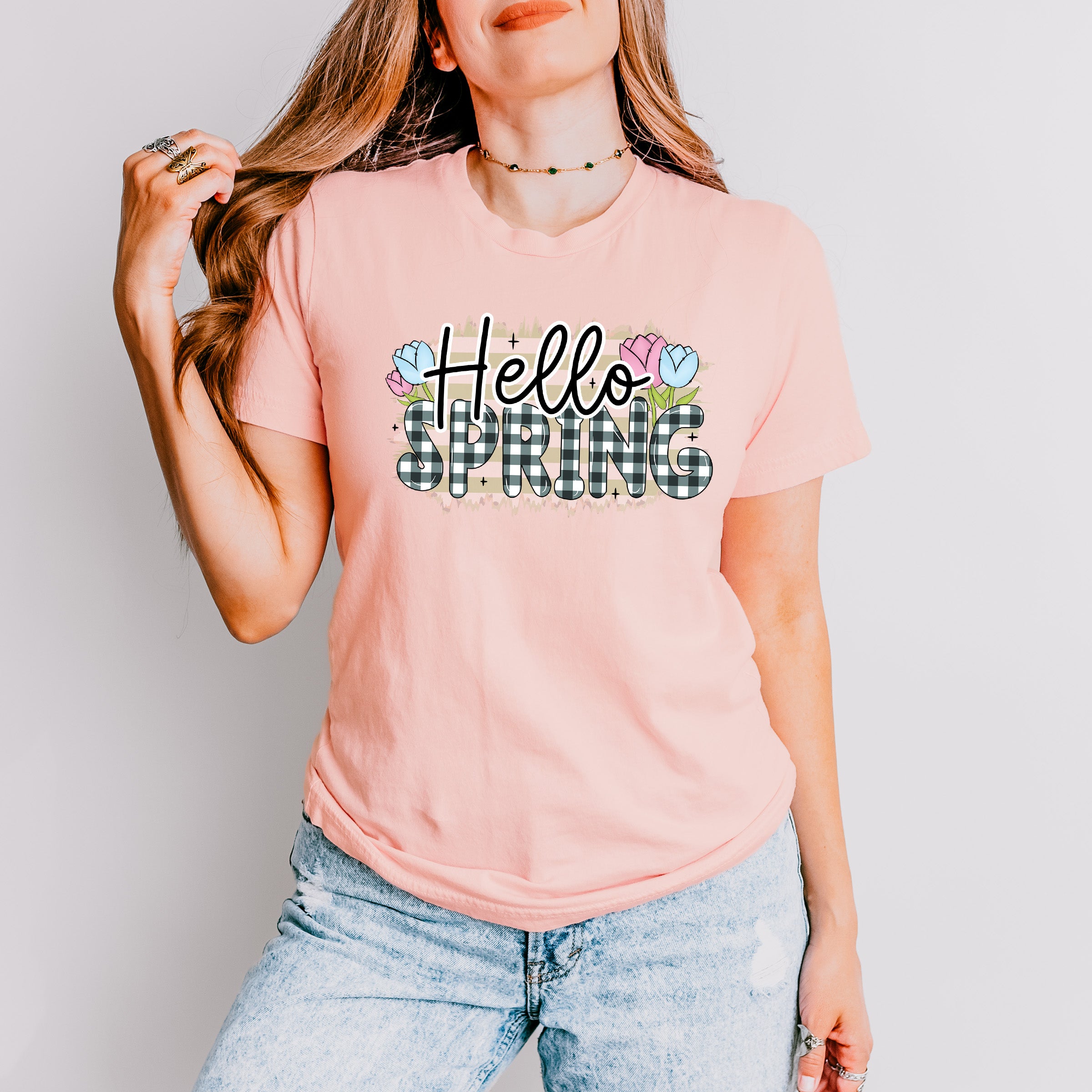 Hello Spring Easter Day Unisex Crewneck T-Shirt Sweatshirt Hoodie