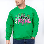 Hello Spring Easter Day Unisex Crewneck T-Shirt Sweatshirt Hoodie