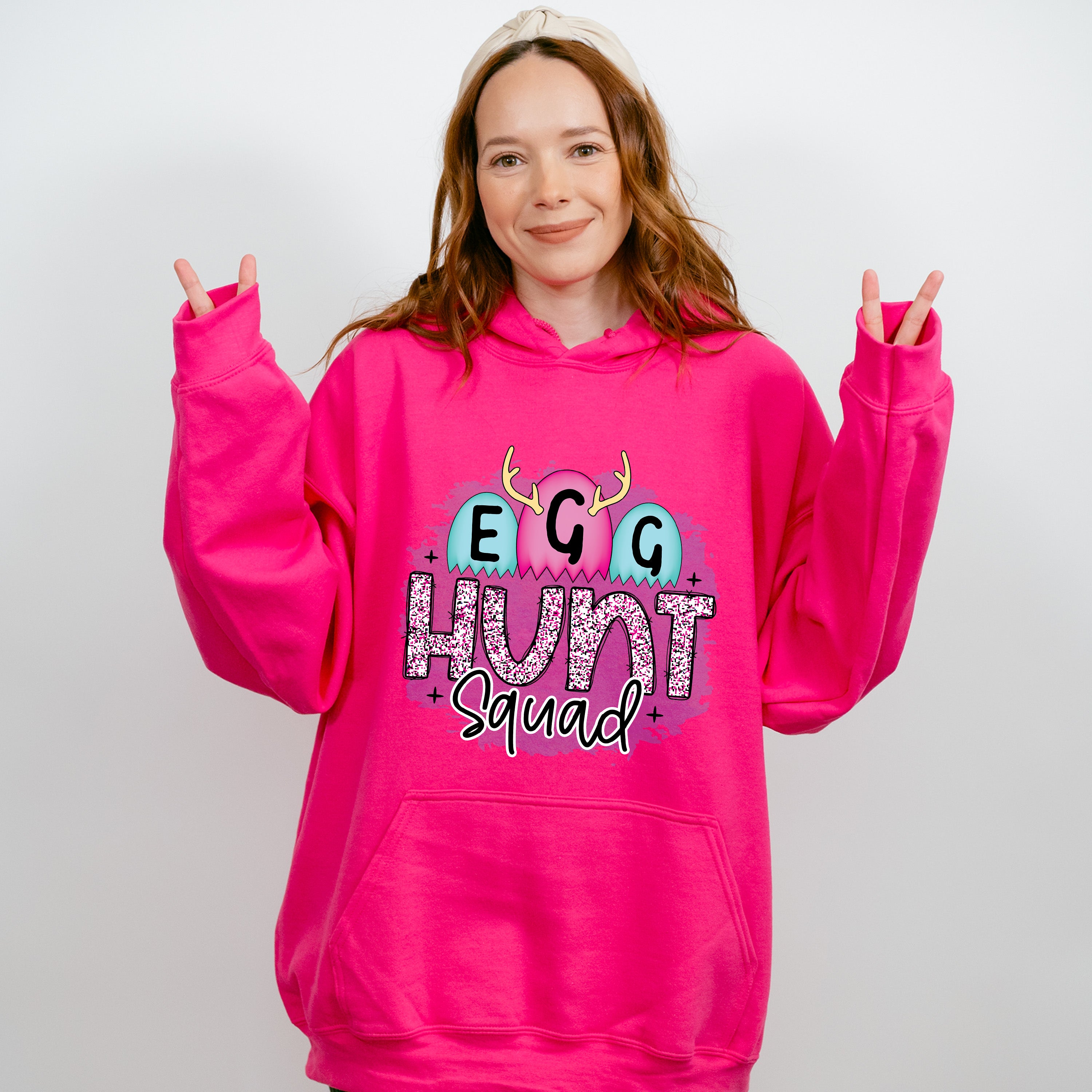 Egg Hunt Squad Easter Day Unisex Crewneck T-Shirt Sweatshirt Hoodie