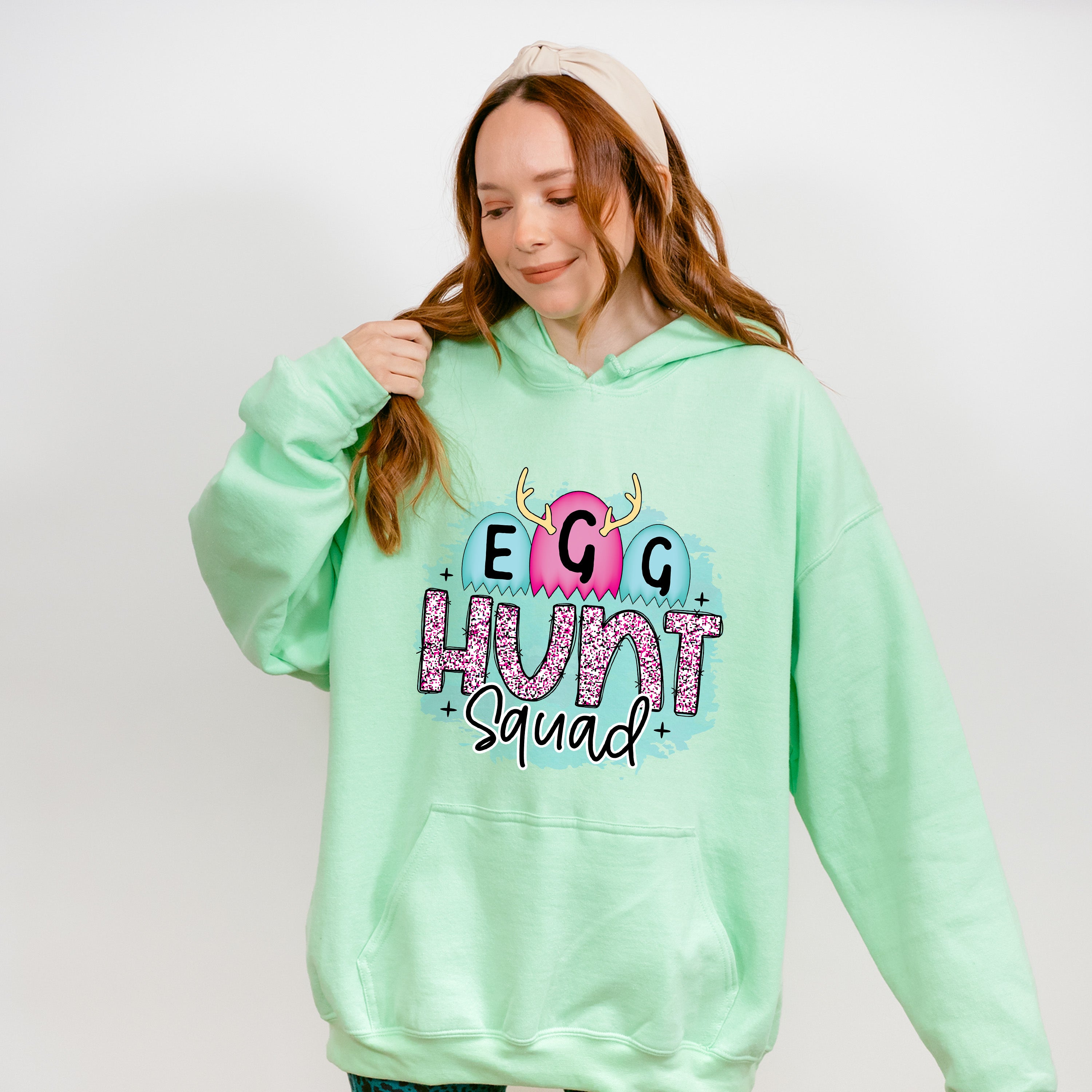 Egg Hunt Squad Easter Day Unisex Crewneck T-Shirt Sweatshirt Hoodie
