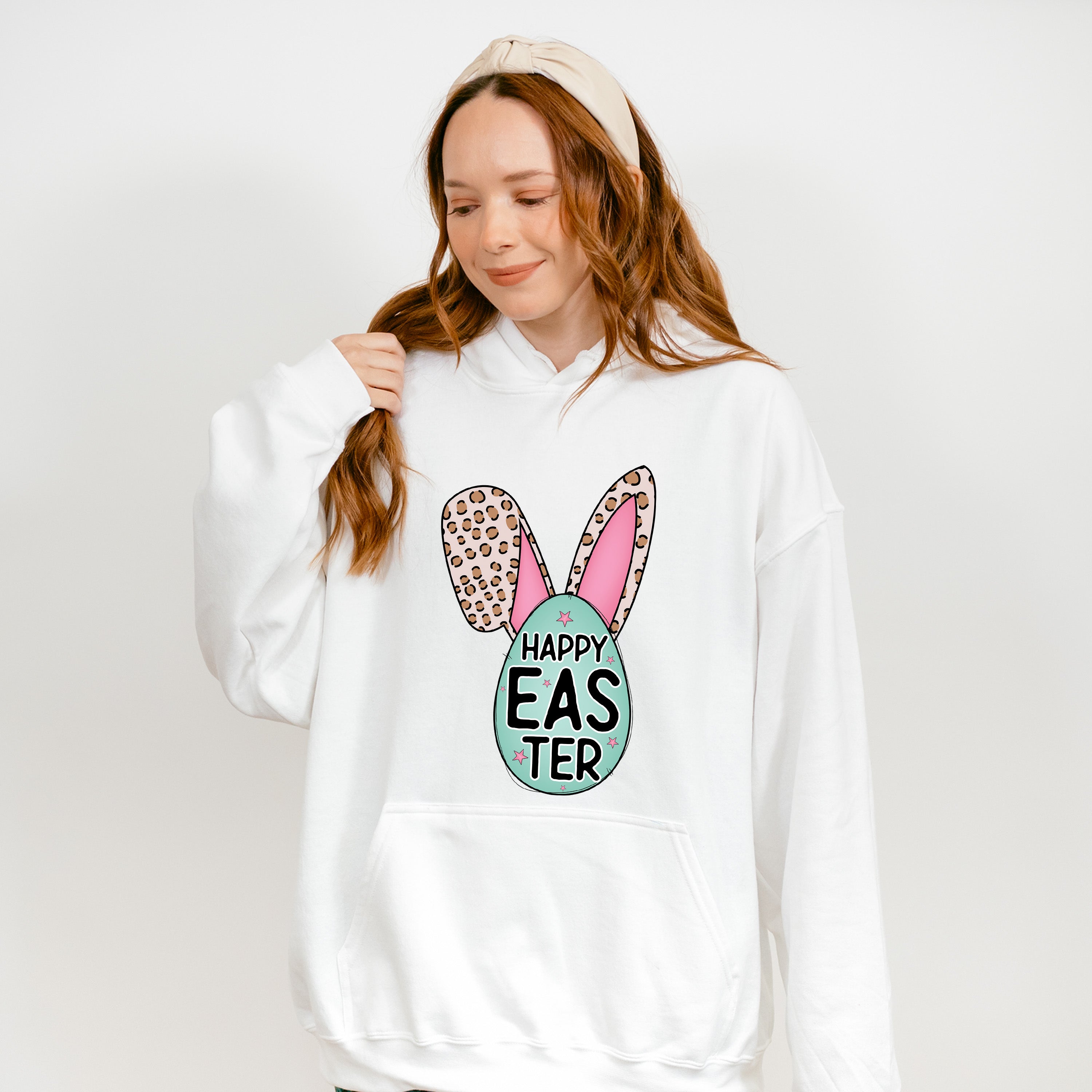 Happy Easter Bunny Ears Egg Easter Day Unisex Crewneck T-Shirt Sweatshirt Hoodie