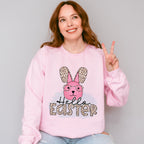 Hello Easter Pink Bunny Easter Day Unisex Crewneck T-Shirt Sweatshirt Hoodie