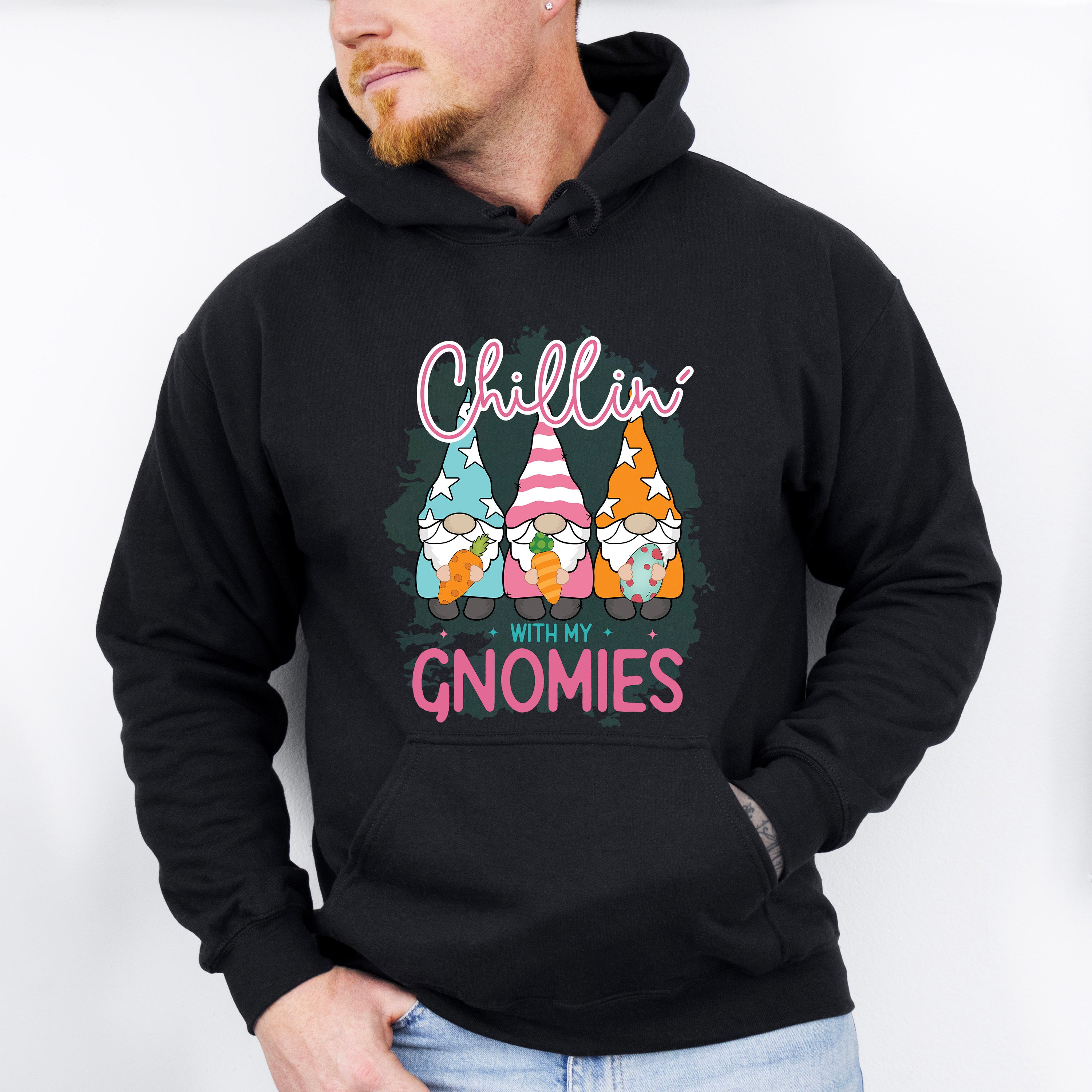 Chillin' With My Gnomies Easter Day Unisex Crewneck T-Shirt Sweatshirt Hoodie