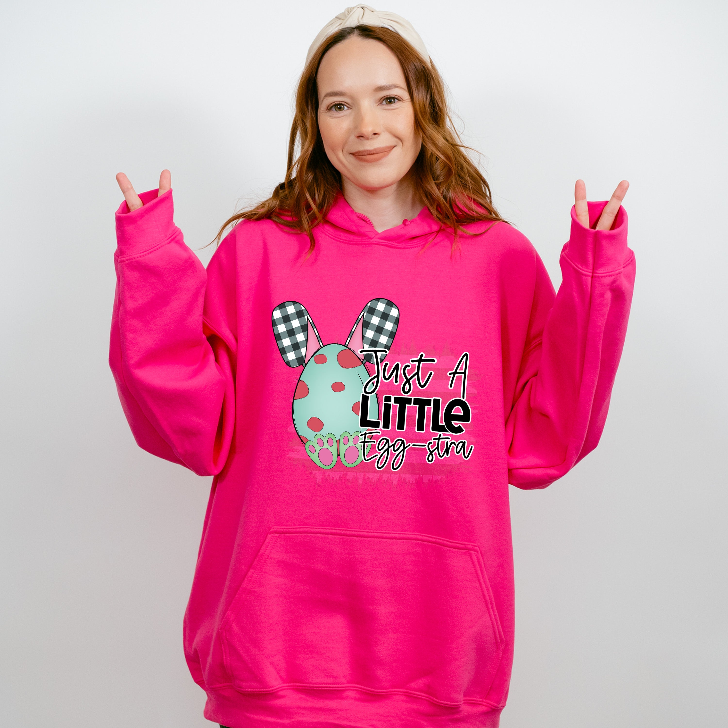 Just A Little Egg-stra Easter Day Unisex Crewneck T-Shirt Sweatshirt Hoodie