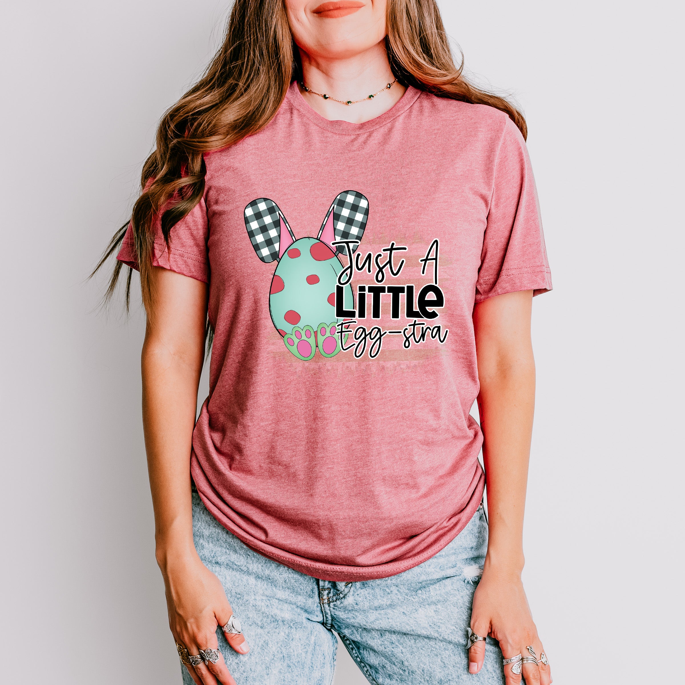 Just A Little Egg-stra Easter Day Unisex Crewneck T-Shirt Sweatshirt Hoodie