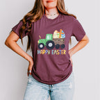 Happy Easter Tractor Easter Day Unisex Crewneck T-Shirt Sweatshirt Hoodie