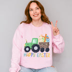 Happy Easter Tractor Easter Day Unisex Crewneck T-Shirt Sweatshirt Hoodie
