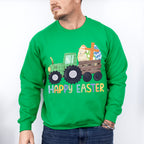 Happy Easter Tractor Easter Day Unisex Crewneck T-Shirt Sweatshirt Hoodie