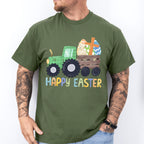 Happy Easter Tractor Easter Day Unisex Crewneck T-Shirt Sweatshirt Hoodie