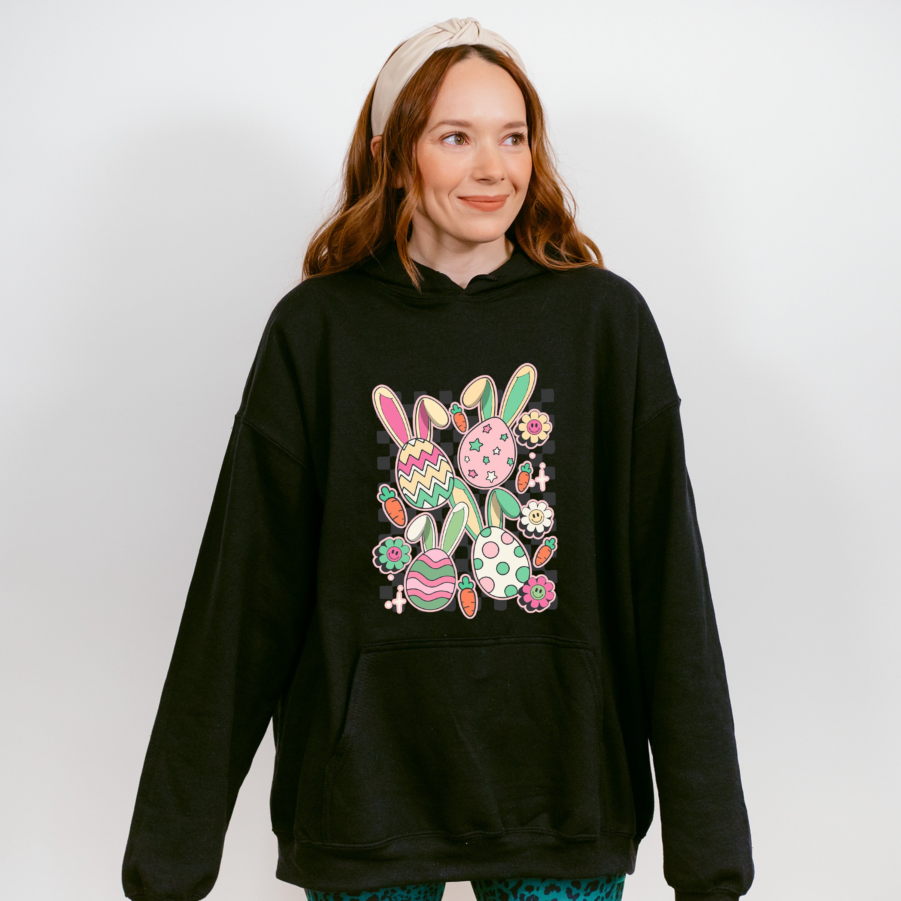 Bunny Ear Eggs Easter Day Unisex Crewneck T-Shirt Sweatshirt Hoodie