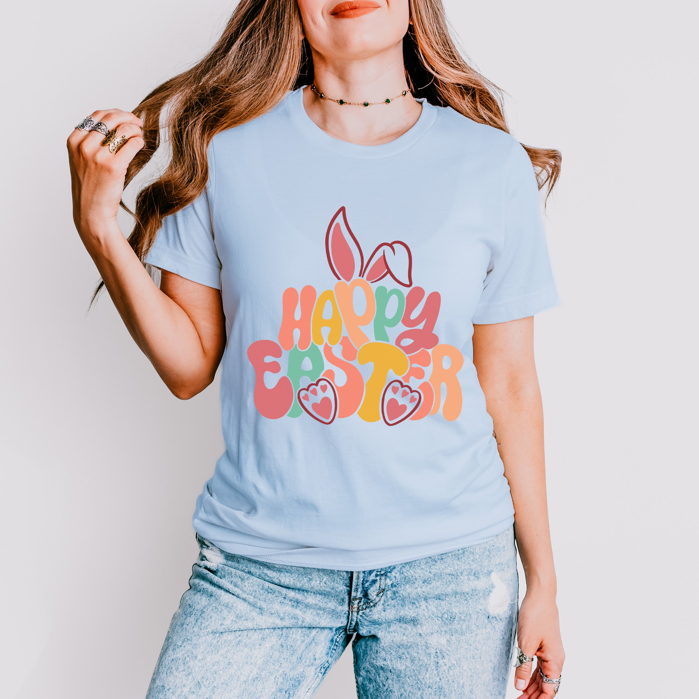 Happy Easter Bunny Easter Day Unisex Crewneck T-Shirt Sweatshirt Hoodie
