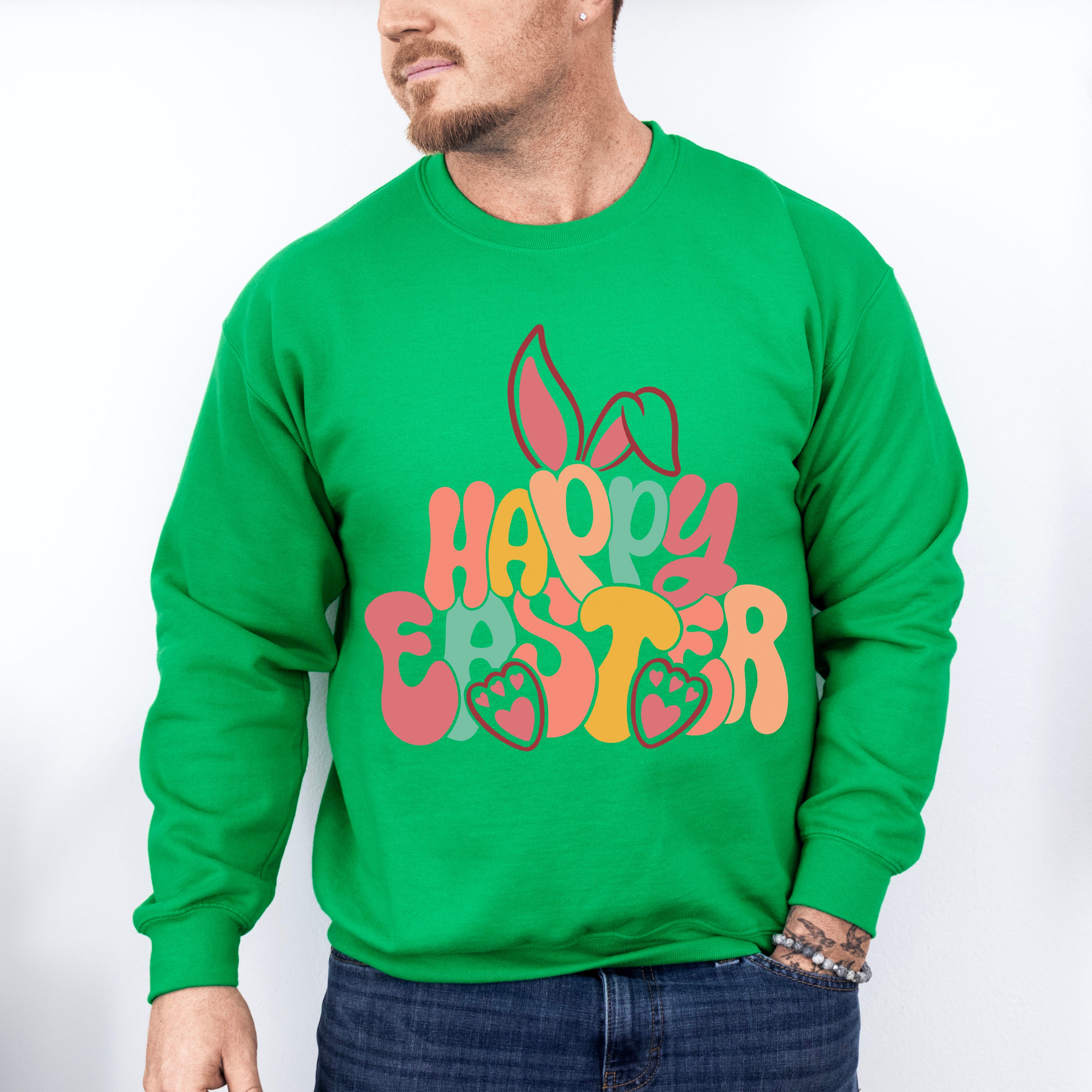 Happy Easter Bunny Easter Day Unisex Crewneck T-Shirt Sweatshirt Hoodie