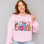 Happy Easter Butterflies Easter Day Unisex Crewneck T-Shirt Sweatshirt Hoodie