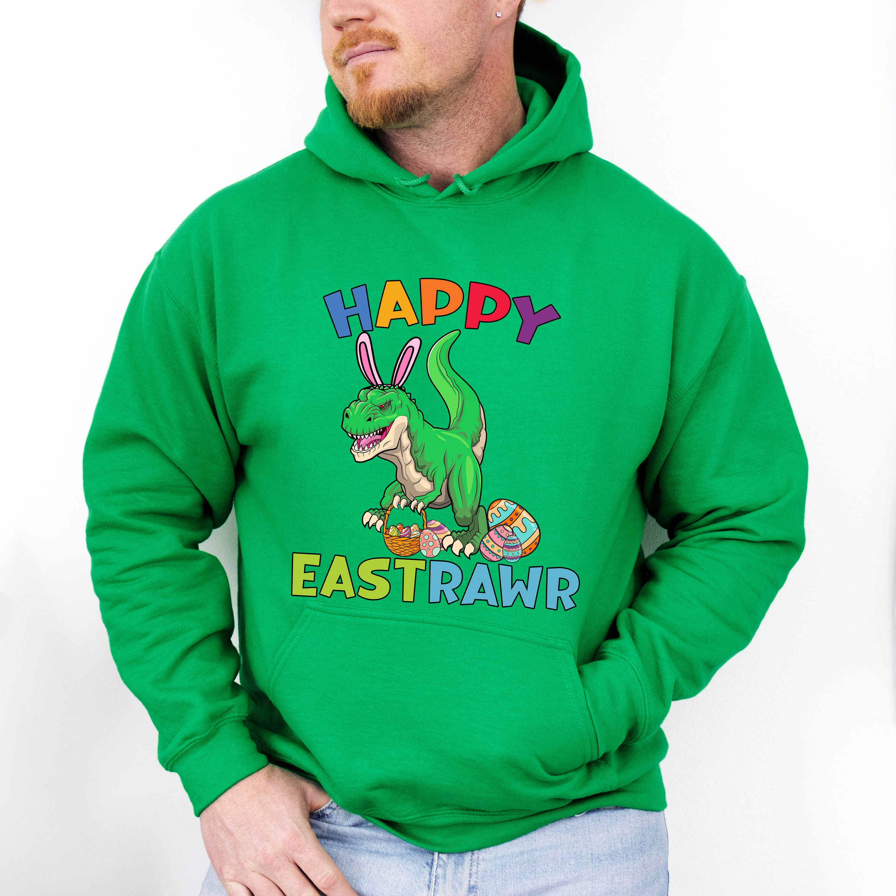 Happy Eastrawr Dinosaur Easter Day Unisex Crewneck T-Shirt Sweatshirt Hoodie