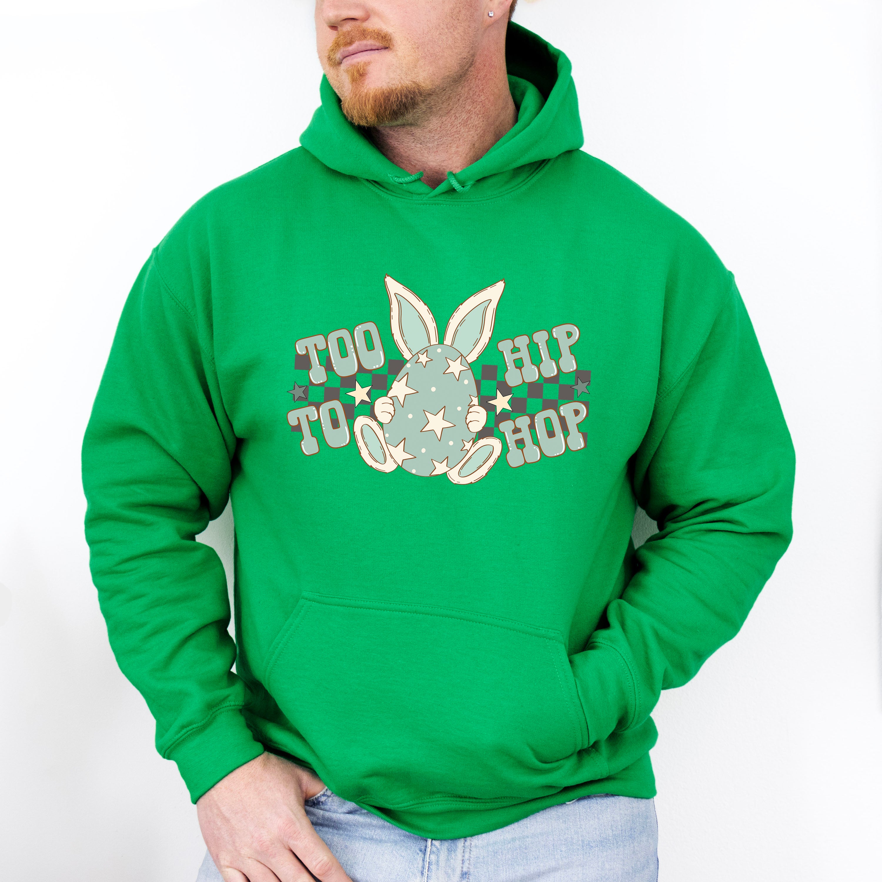 Retro Too Hip To Hop Easter Day Unisex Crewneck T-Shirt Sweatshirt Hoodie