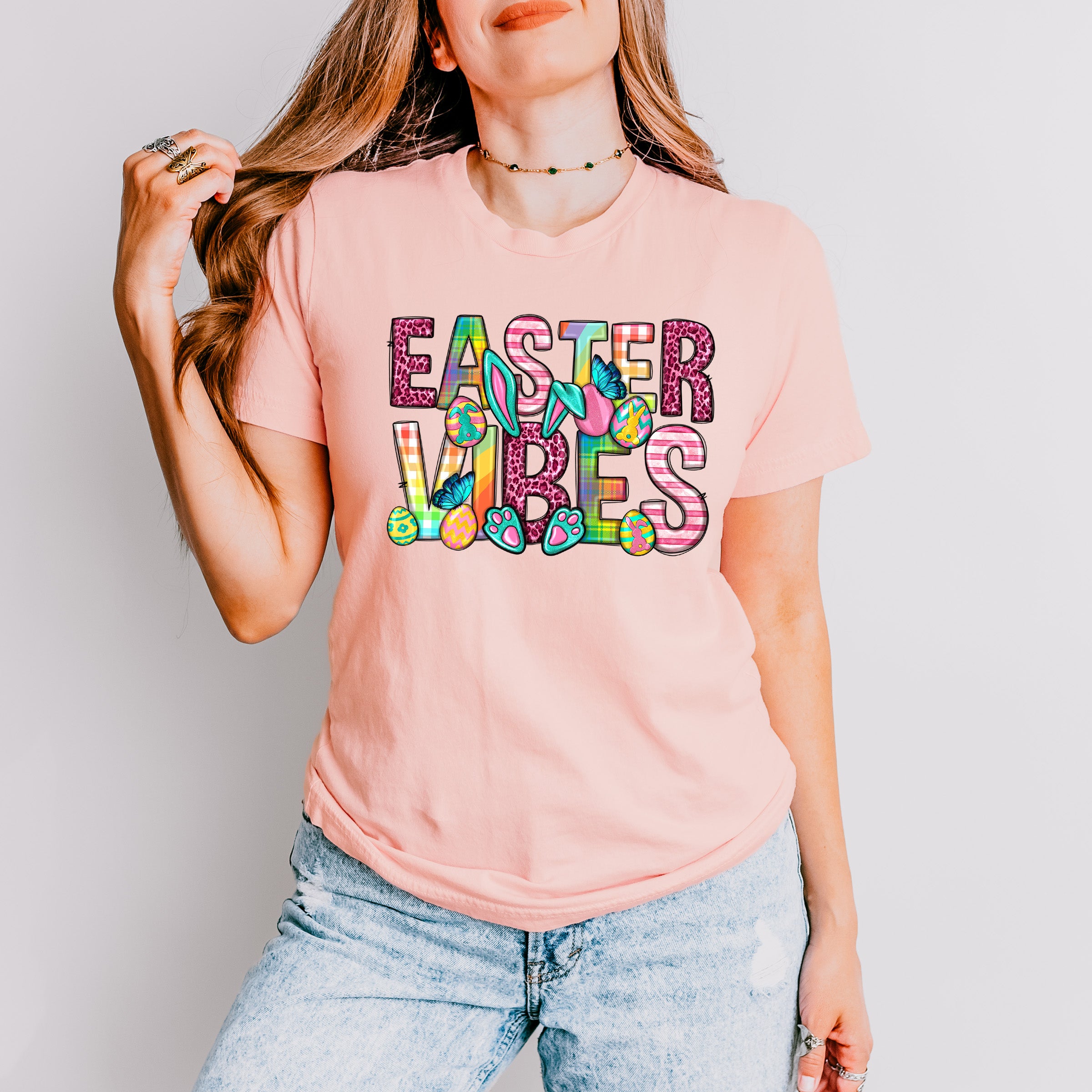 Easter Vibes Easter Day Unisex Crewneck T-Shirt Sweatshirt Hoodie
