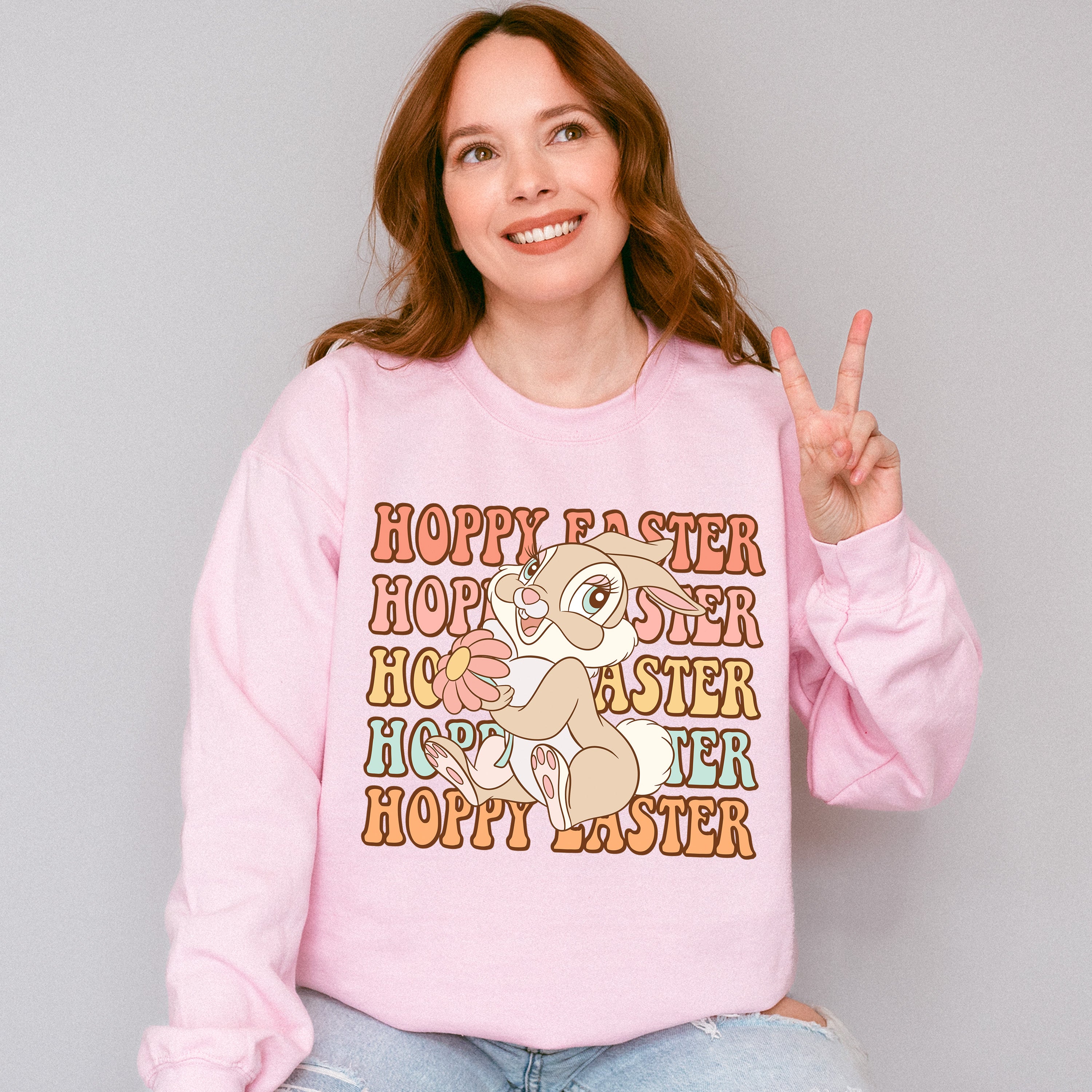 Hoppy Easter Bunny Easter Day Unisex Crewneck T-Shirt Sweatshirt Hoodie
