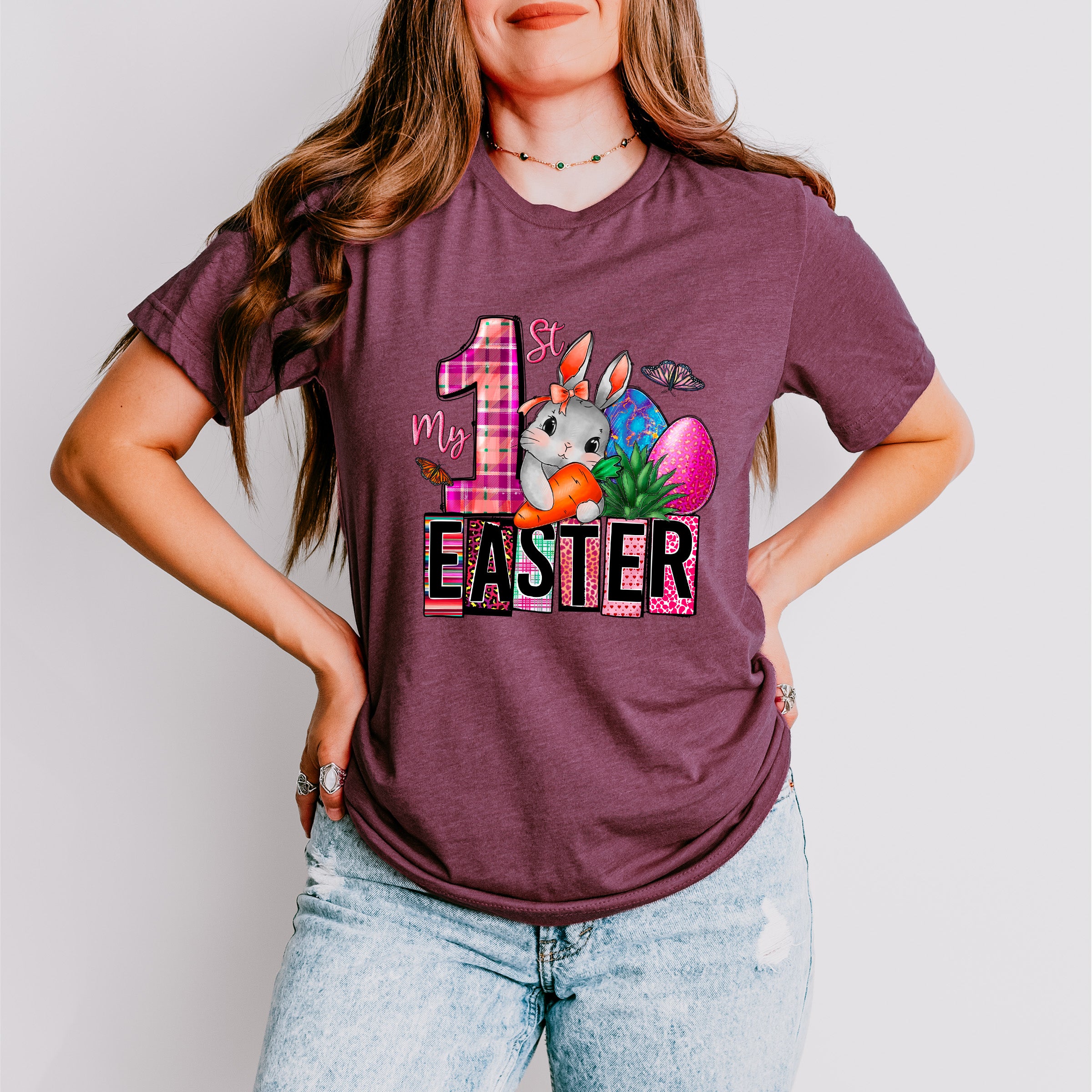 My 1st Easter Bunny And Eggs Easter Day Unisex Crewneck T-Shirt Sweatshirt Hoodie