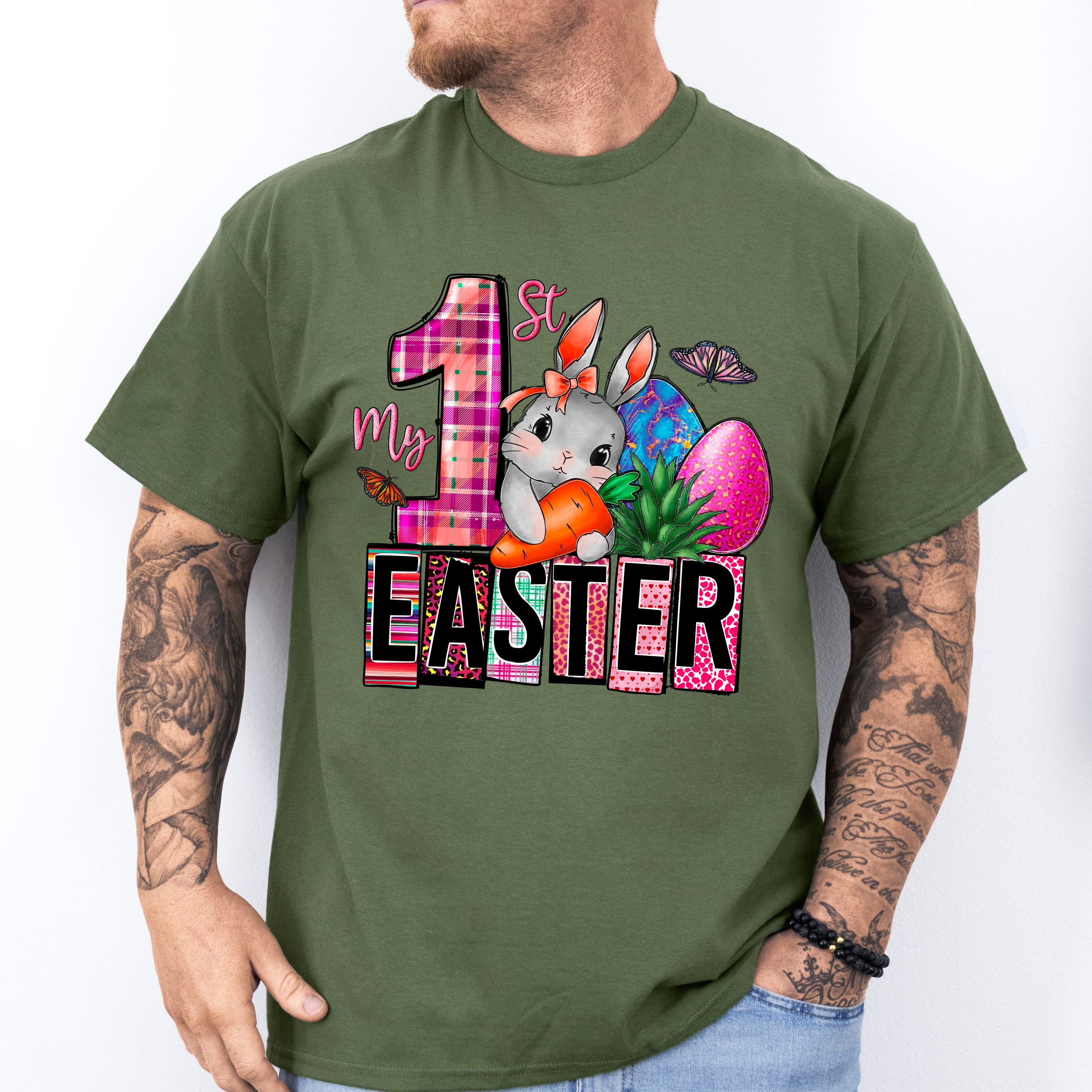 My 1st Easter Bunny And Eggs Easter Day Unisex Crewneck T-Shirt Sweatshirt Hoodie