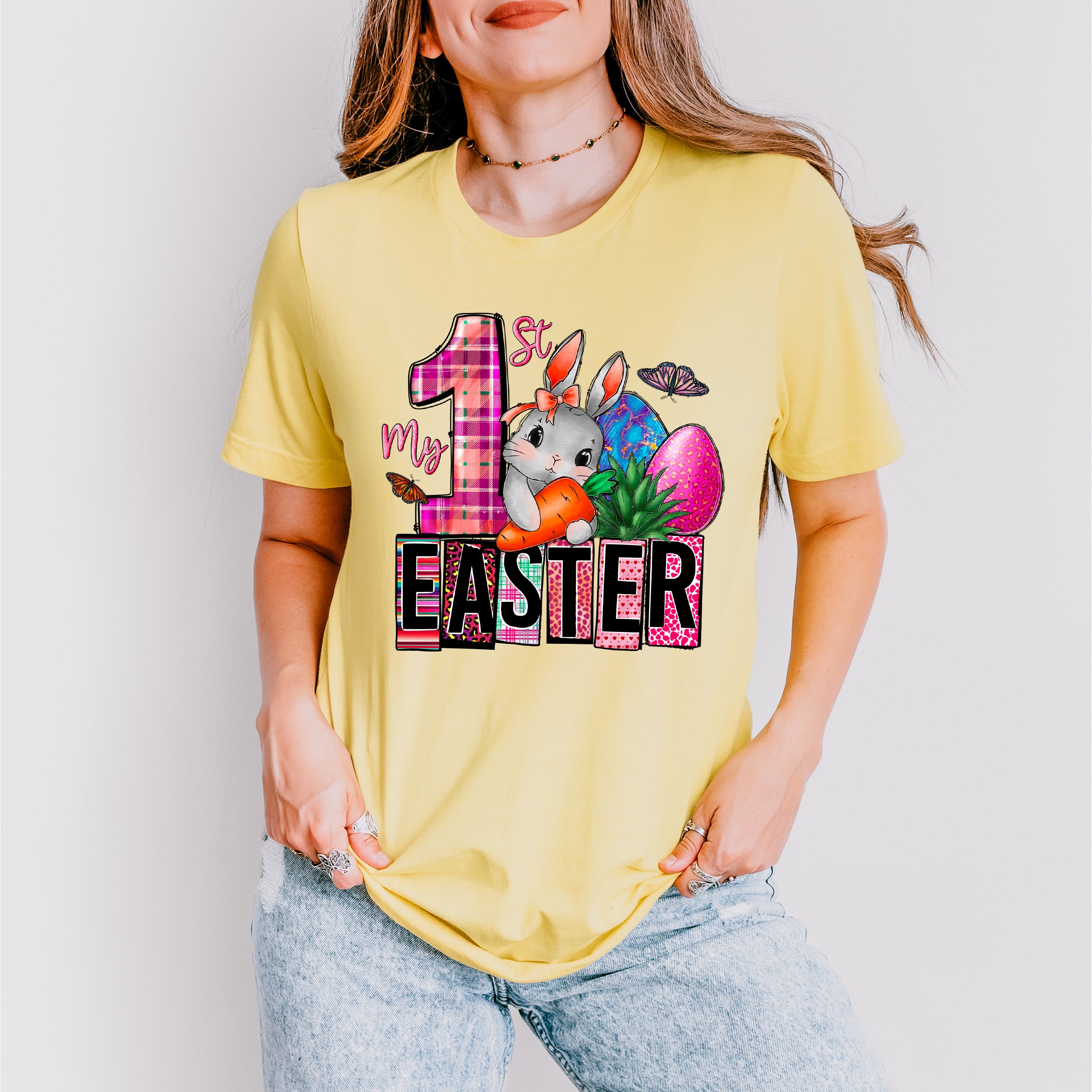 My 1st Easter Bunny And Eggs Easter Day Unisex Crewneck T-Shirt Sweatshirt Hoodie