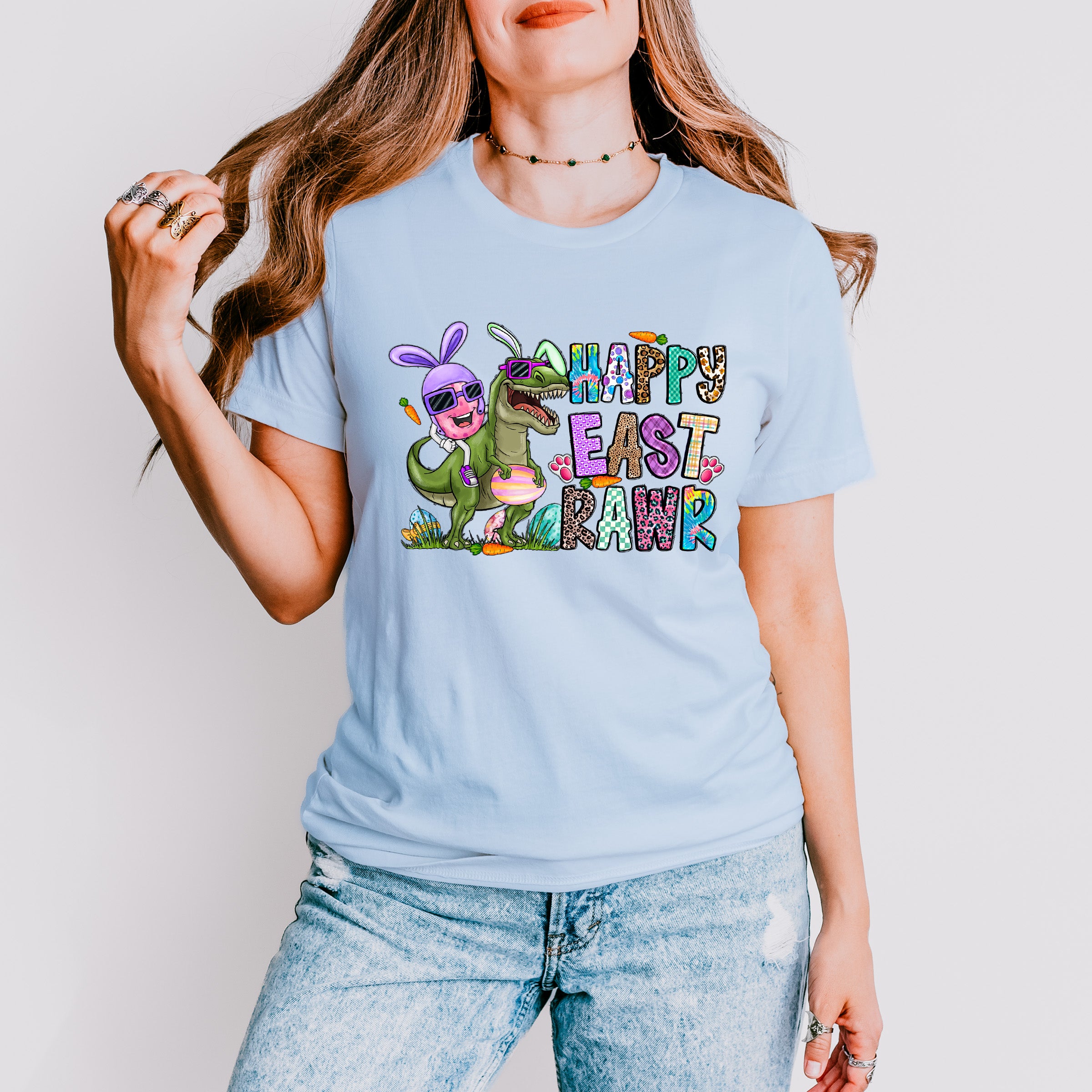 Happy Eastrawr Easter Day Unisex Crewneck T-Shirt Sweatshirt Hoodie