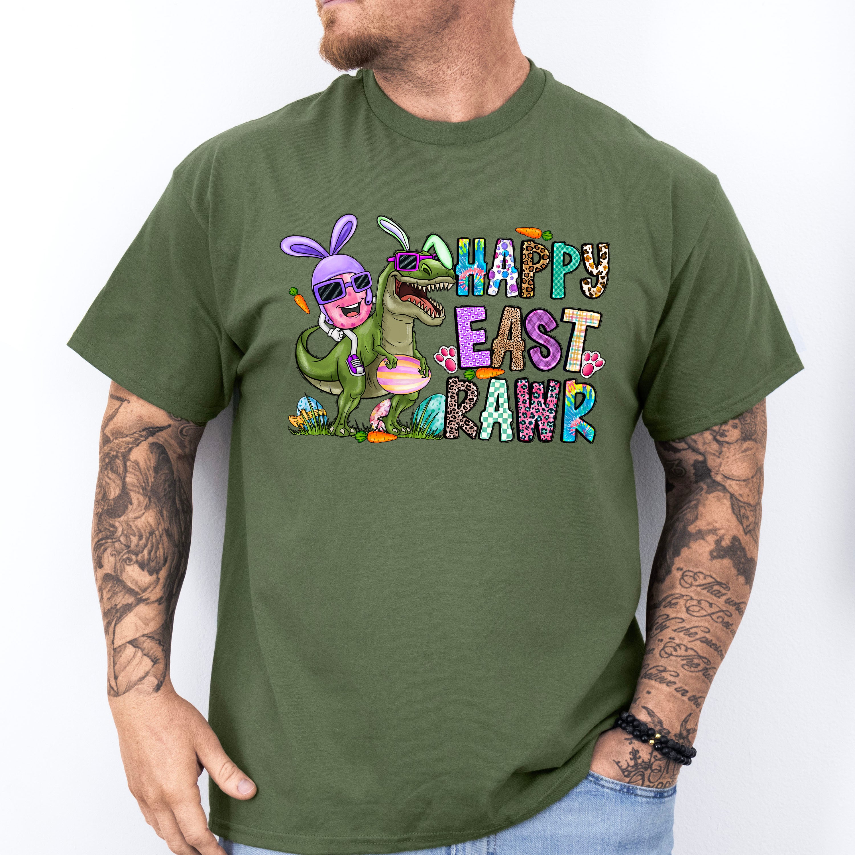 Happy Eastrawr Easter Day Unisex Crewneck T-Shirt Sweatshirt Hoodie