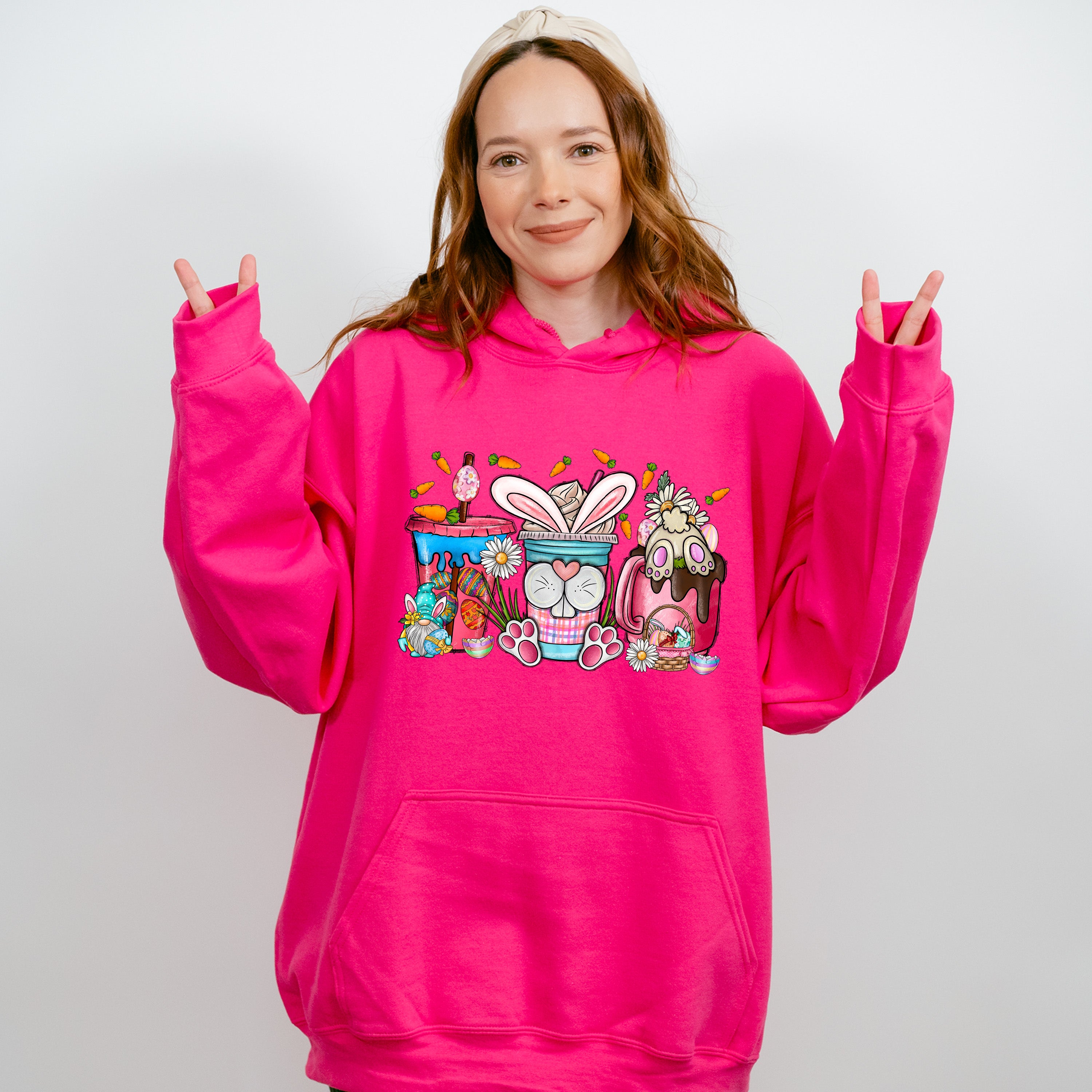 Bunny Cups Easter Day Unisex Crewneck T-Shirt Sweatshirt Hoodie