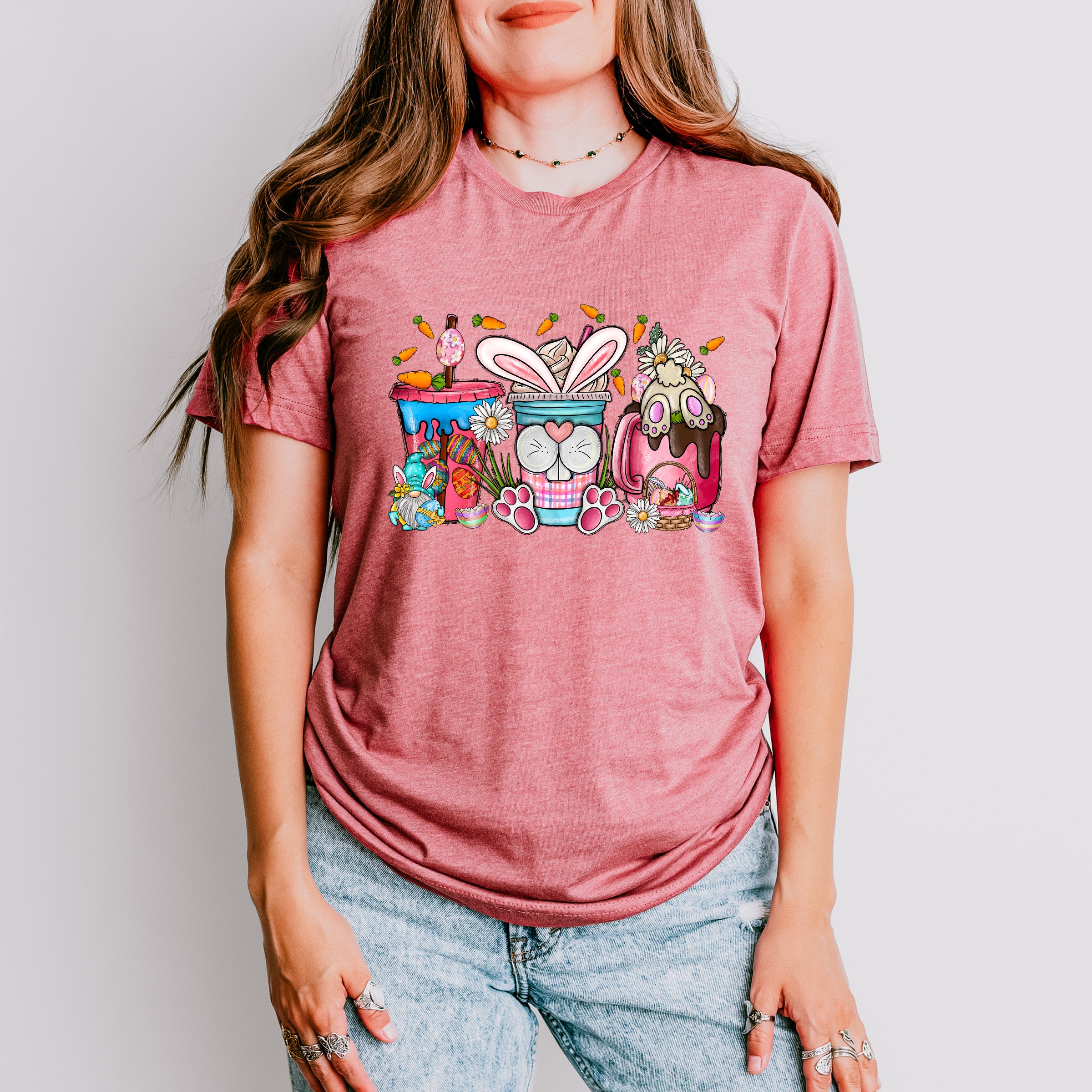 Bunny Cups Easter Day Unisex Crewneck T-Shirt Sweatshirt Hoodie