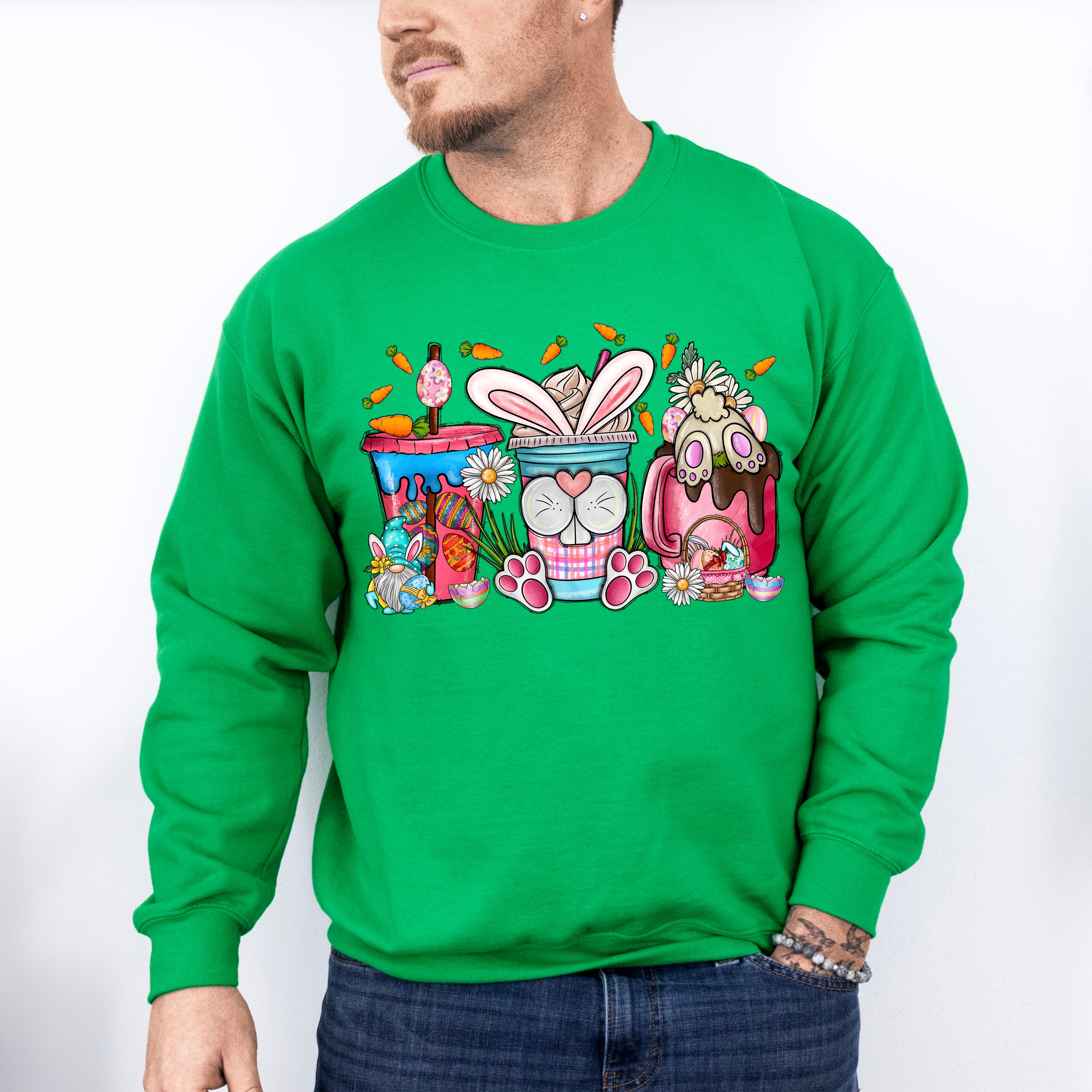 Bunny Cups Easter Day Unisex Crewneck T-Shirt Sweatshirt Hoodie