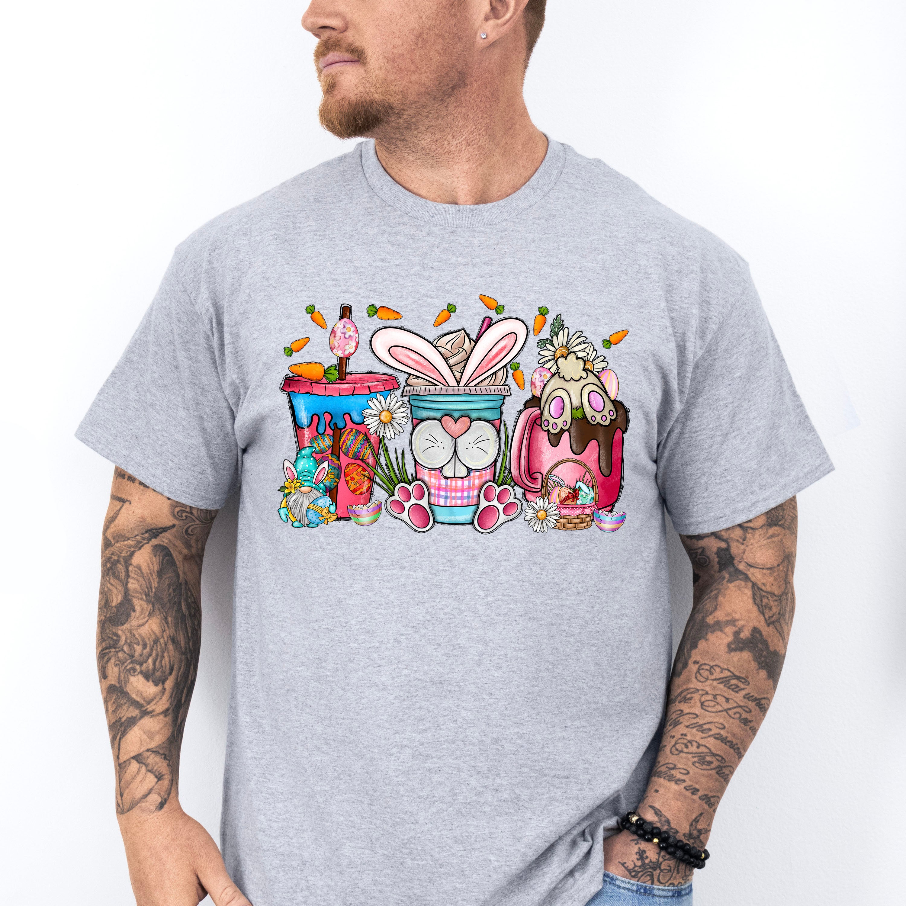 Bunny Cups Easter Day Unisex Crewneck T-Shirt Sweatshirt Hoodie